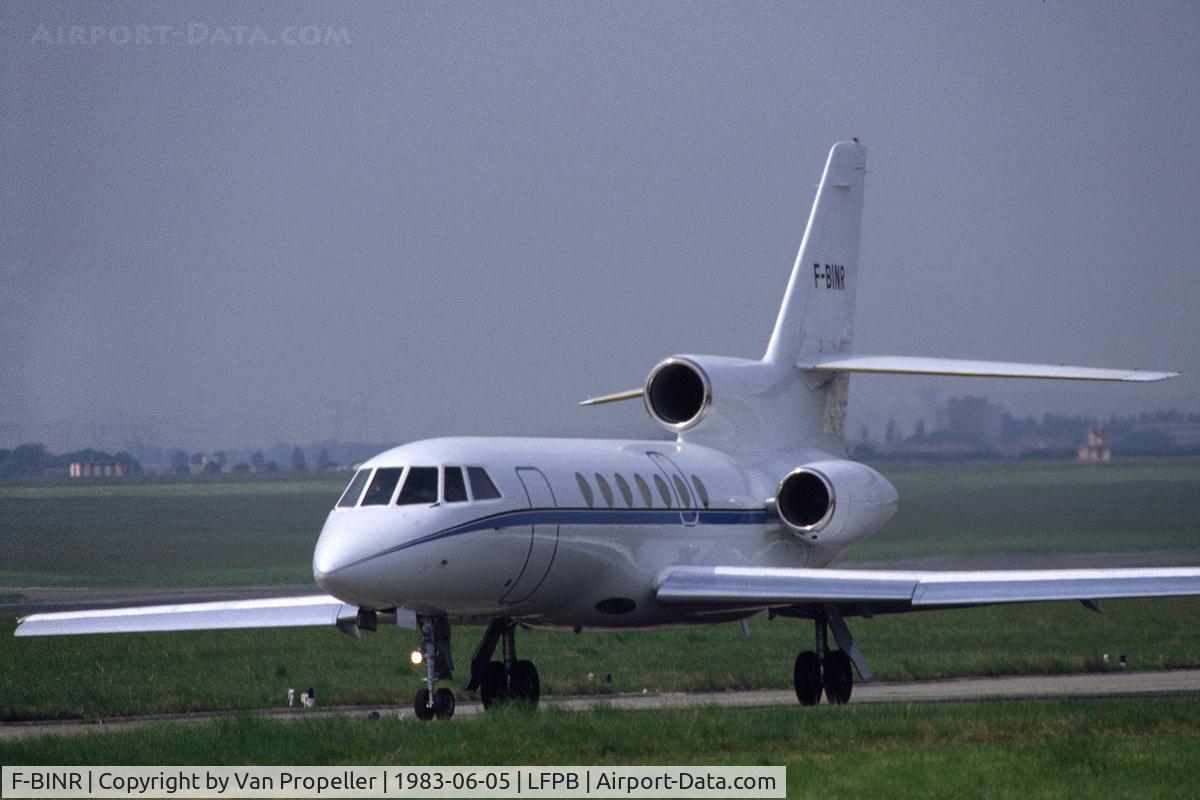 F-BINR, 1979 Dassault Falcon 50 C/N 2, Dassault Falcon 50 taxiing at Le Bourget, 1983