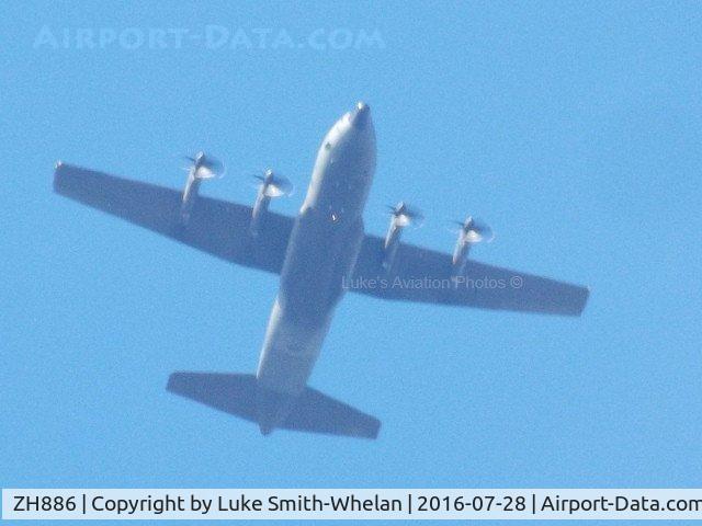 ZH886, 1999 Lockheed Martin C-130J Hercules C.5 C/N 382-5484, Flew over my garden.