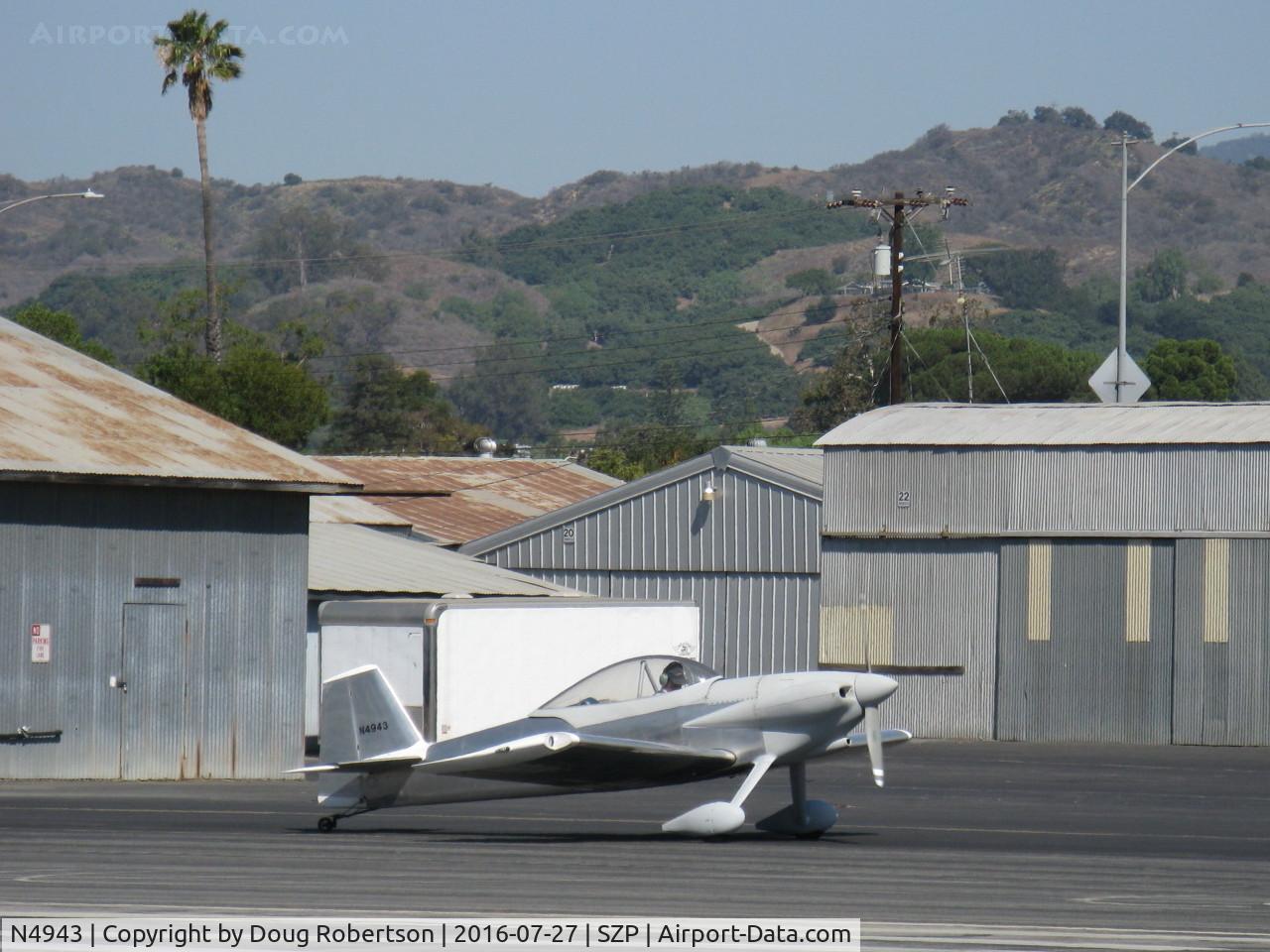 N4943, 2014 Vans RV-4 C/N 4311, 2014 Corson VANs RV-4, Lycoming O-320-D2B 160 Hp, holding short Rwy 22