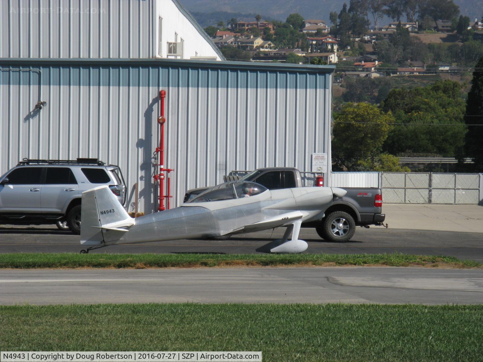 N4943, 2014 Vans RV-4 C/N 4311, 2014 Corson VANs RV-4, Lycoming O-360-D2B 160 Hp, taxi to Rwy 22