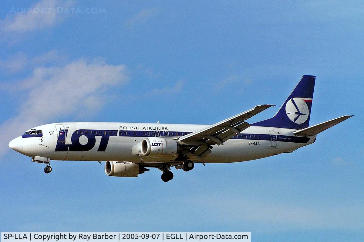 SP-LLA, 1993 Boeing 737-45D C/N 27131, Boeing 737-45D [27131] (LOT Polish Airlines) Heathrow~G 07/09/2005. On finals 27L.