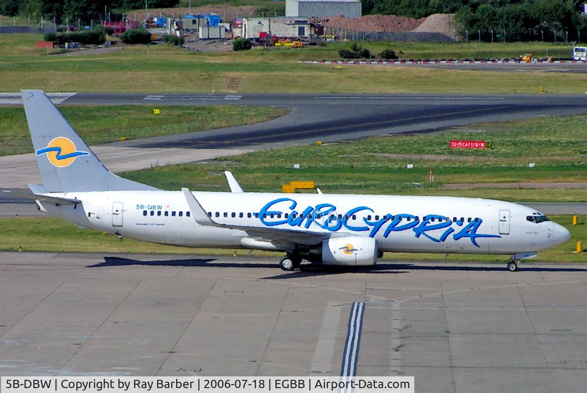 5B-DBW, 2003 Boeing 737-8Q8 C/N 30671, Boeing 737-8Q8 [30671] (Eurocypria) Birmingham Int'l~G 18/07/2006