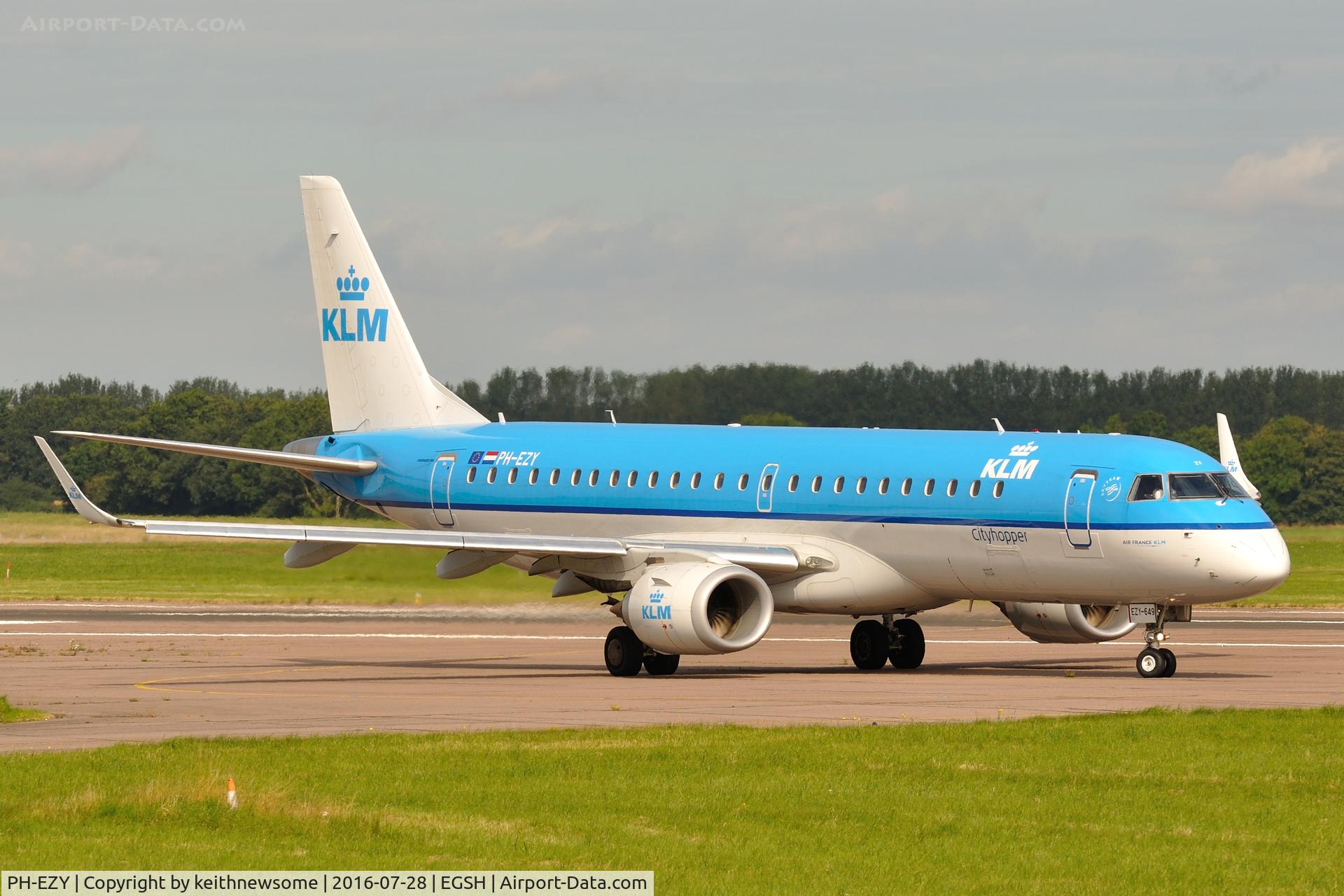 PH-EZY, 2013 Embraer 190STD (ERJ-190-100) C/N 19000649, Nice Visitor.