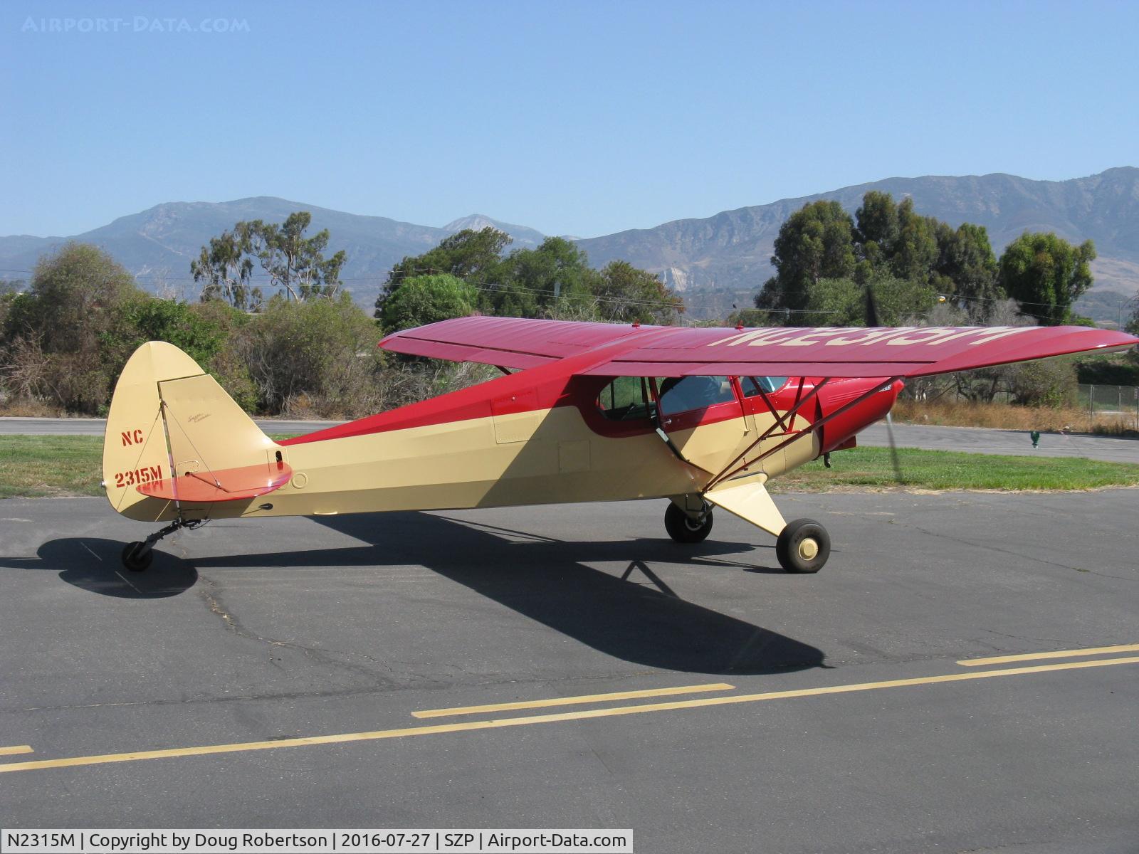 N2315M, 1946 Piper PA-12 Super Cruiser C/N 12-1479, 1946 Piper PA-12 SUPER CRUISER, Lycoming O-235 108 Hp, three seats, taxi back after landing Rwy 22