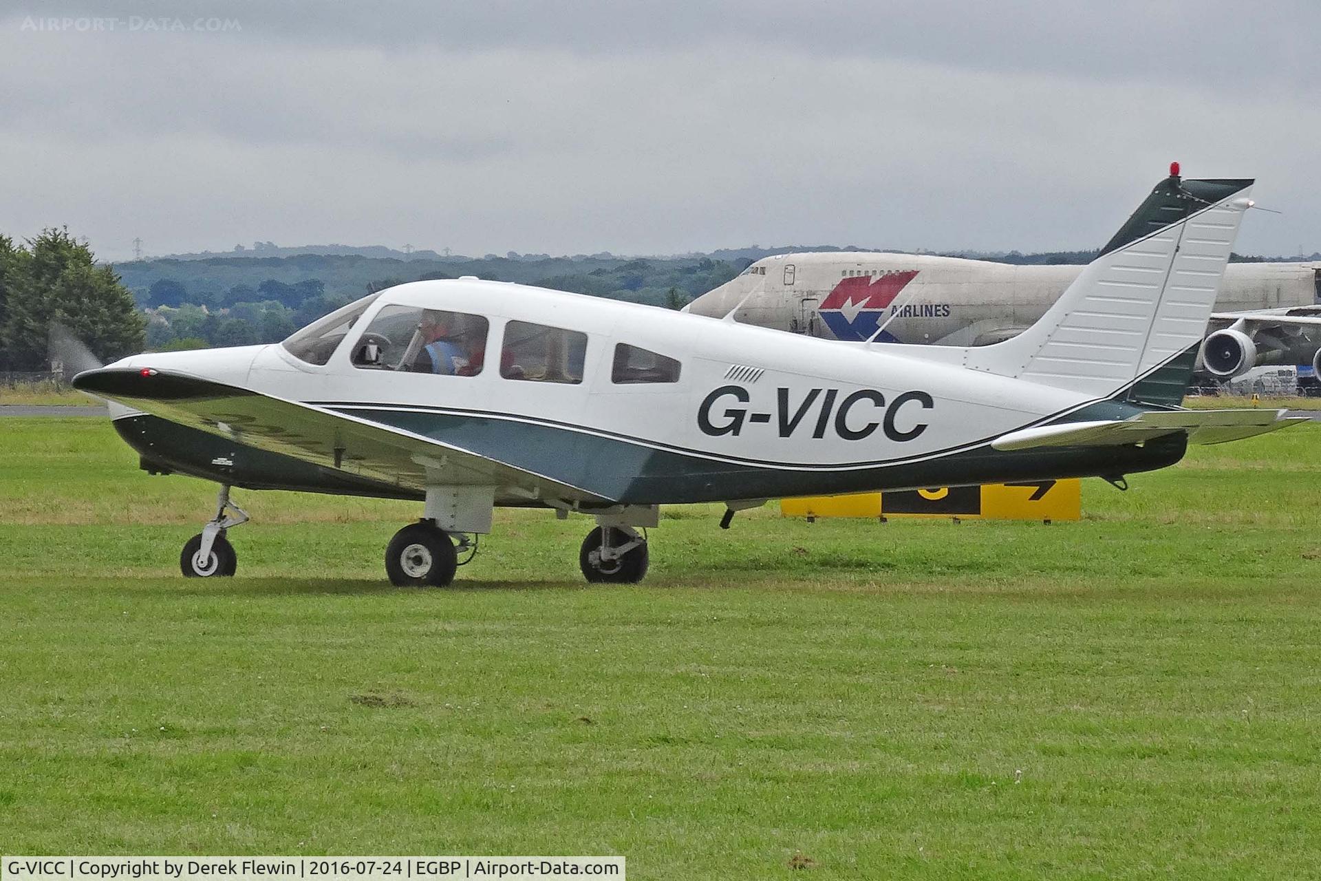 G-VICC, 1979 Piper PA-28-161 Cherokee Warrior II C/N 28-7916317, Warrior II, Freedom Aviation Ltd Kemble based, previously N2249U, G-JFHL, seen at the Skysport fly in.