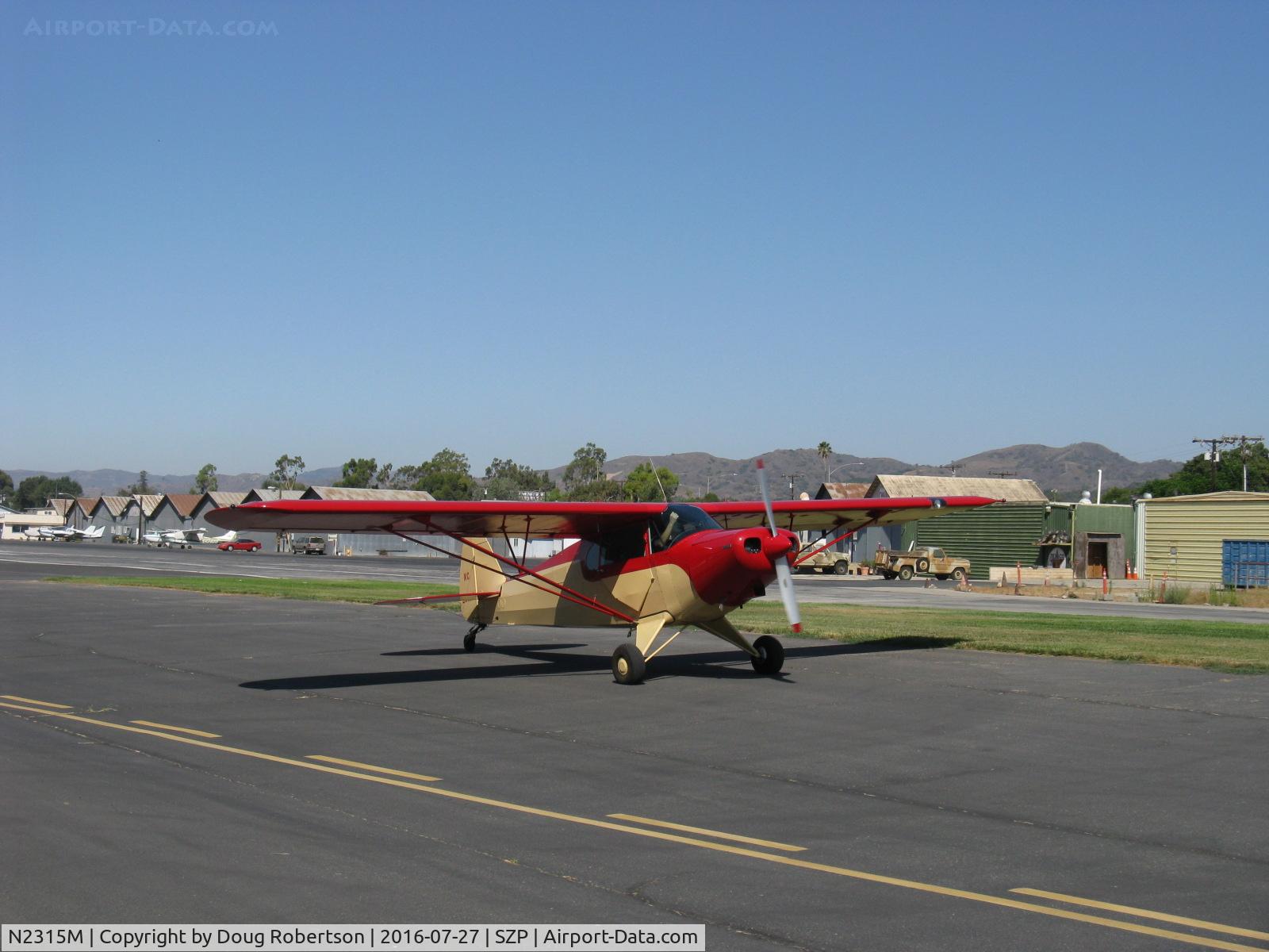 N2315M, 1946 Piper PA-12 Super Cruiser C/N 12-1479, 1946 Piper PA-12 SUPER CRUISER, Lycoming O-235 108 Hp, three seats, taxi back after landing Rwy 22