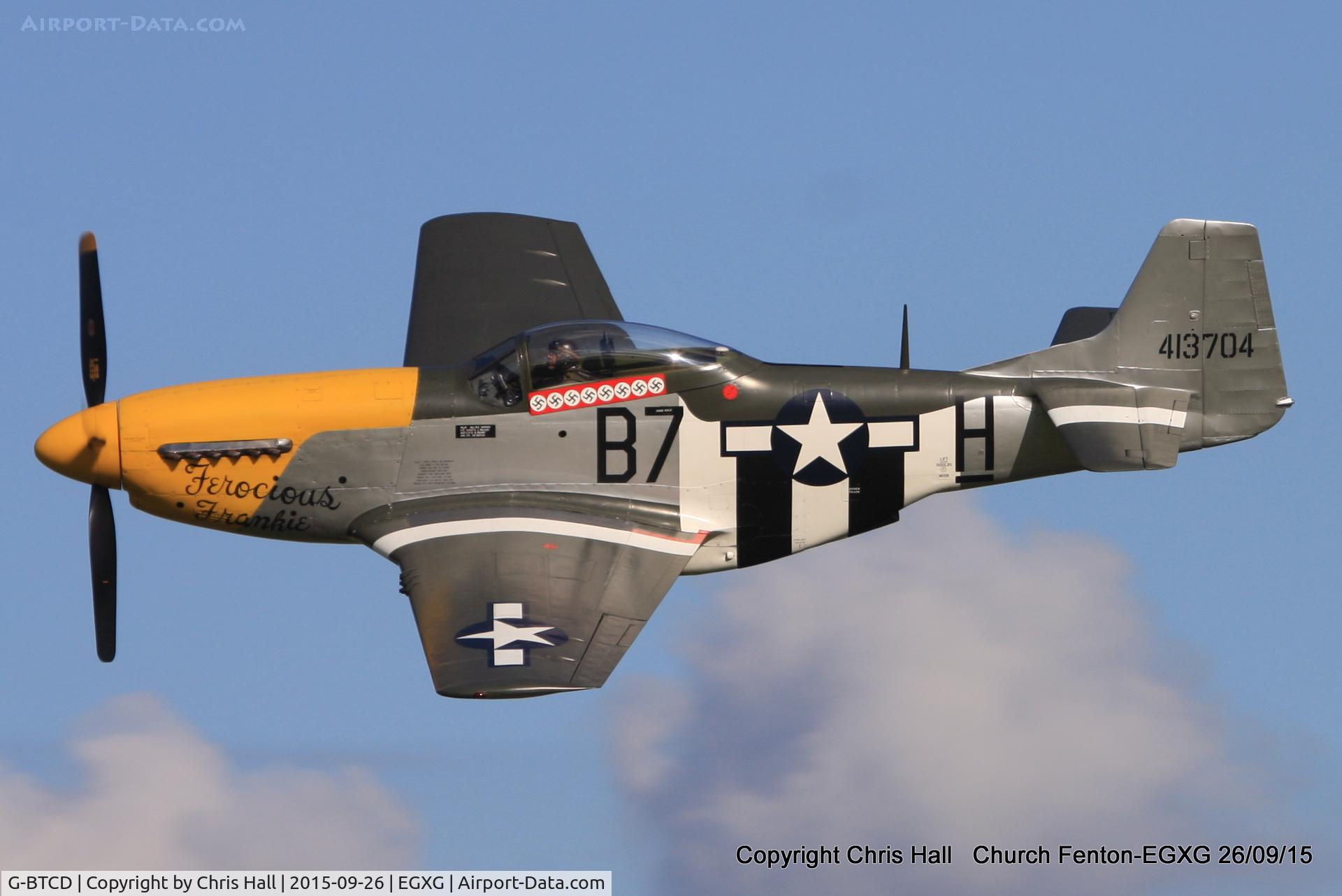 G-BTCD, 1944 North American P-51D Mustang C/N 122-39608, at the Yorkshire Airshow