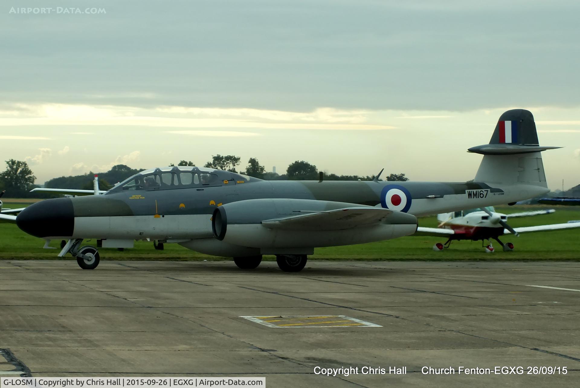 G-LOSM, 1952 Gloster Meteor NF.11 C/N S4/U/2342, at the Yorkshire Airshow