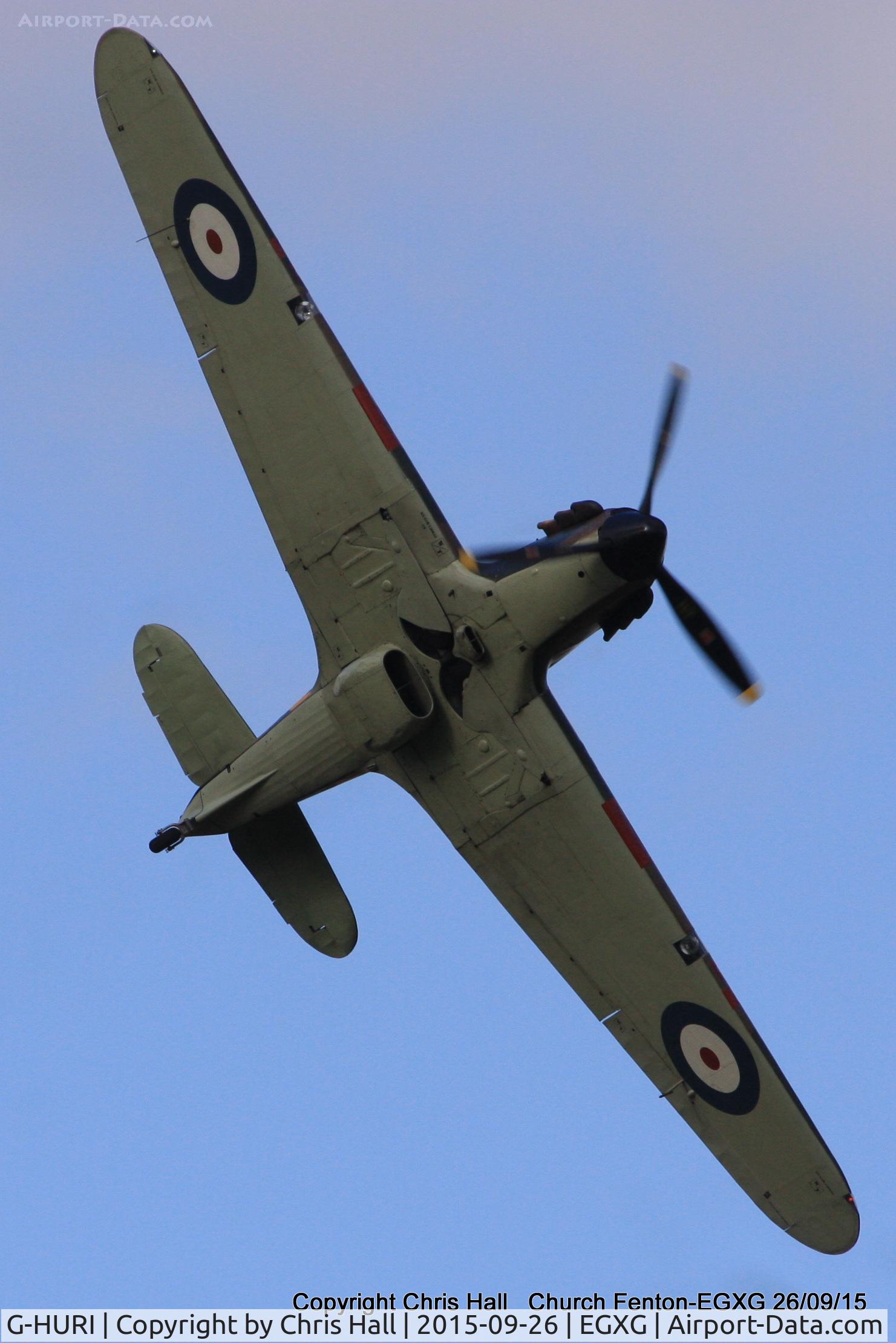 G-HURI, 1942 Hawker (CCF) Hurricane Mk12A C/N 72036, at the Yorkshire Airshow