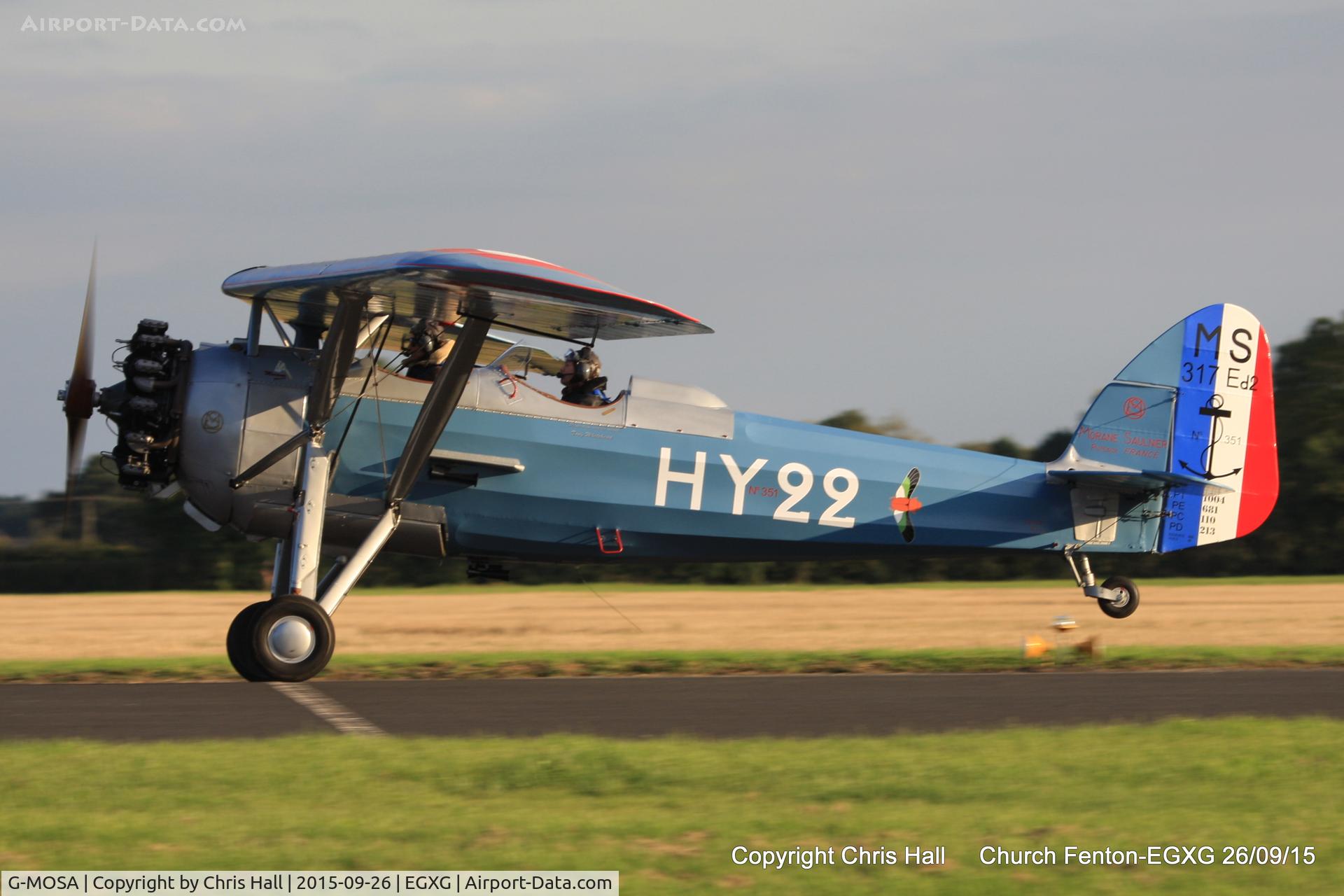 G-MOSA, 1952 Morane-Saulnier MS.317 C/N 351, at the Yorkshire Airshow