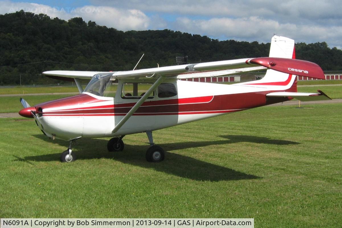 N6091A, 1956 Cessna 172 C/N 28691, Parked at Gallipolis, OH