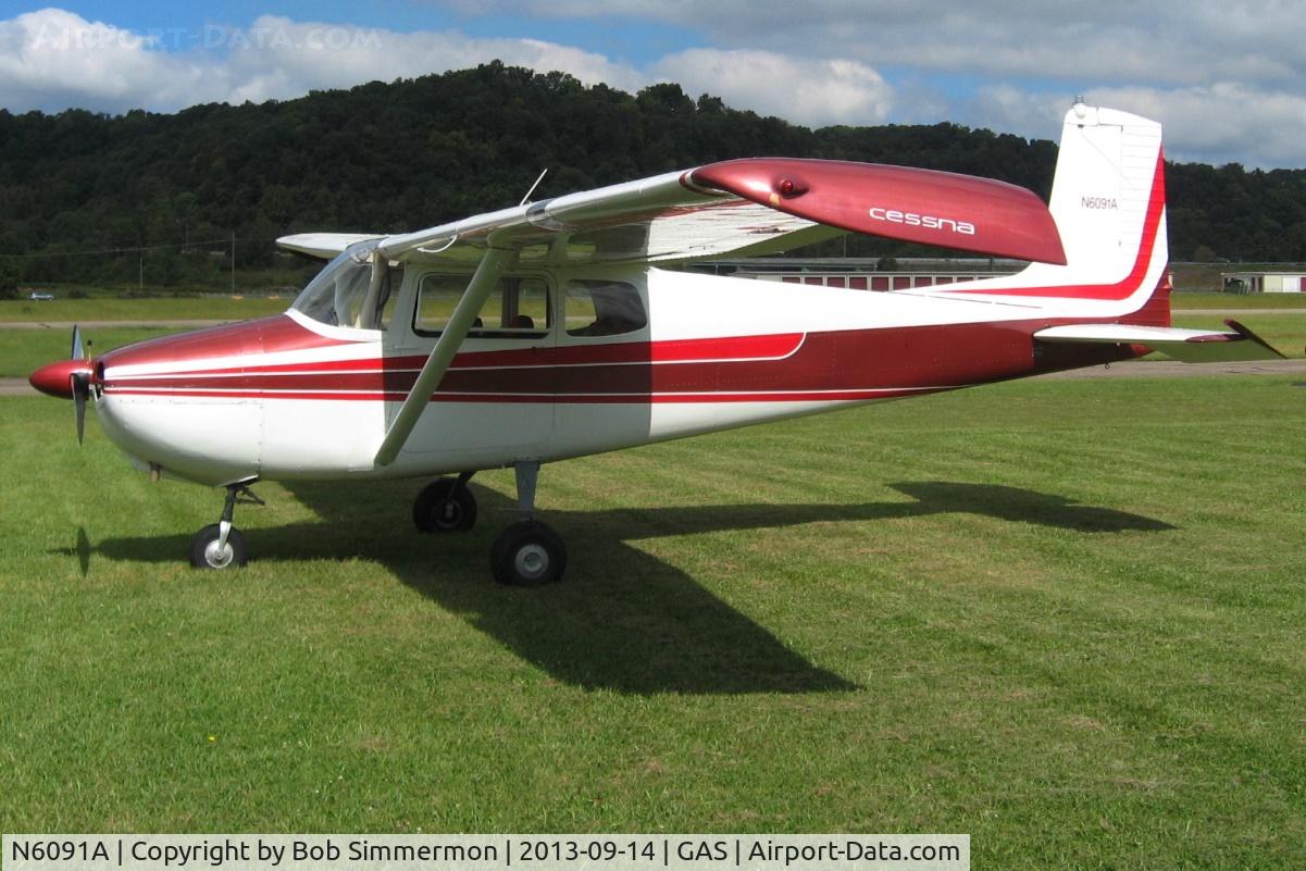N6091A, 1956 Cessna 172 C/N 28691, Parked at Gallipolis, Ohio