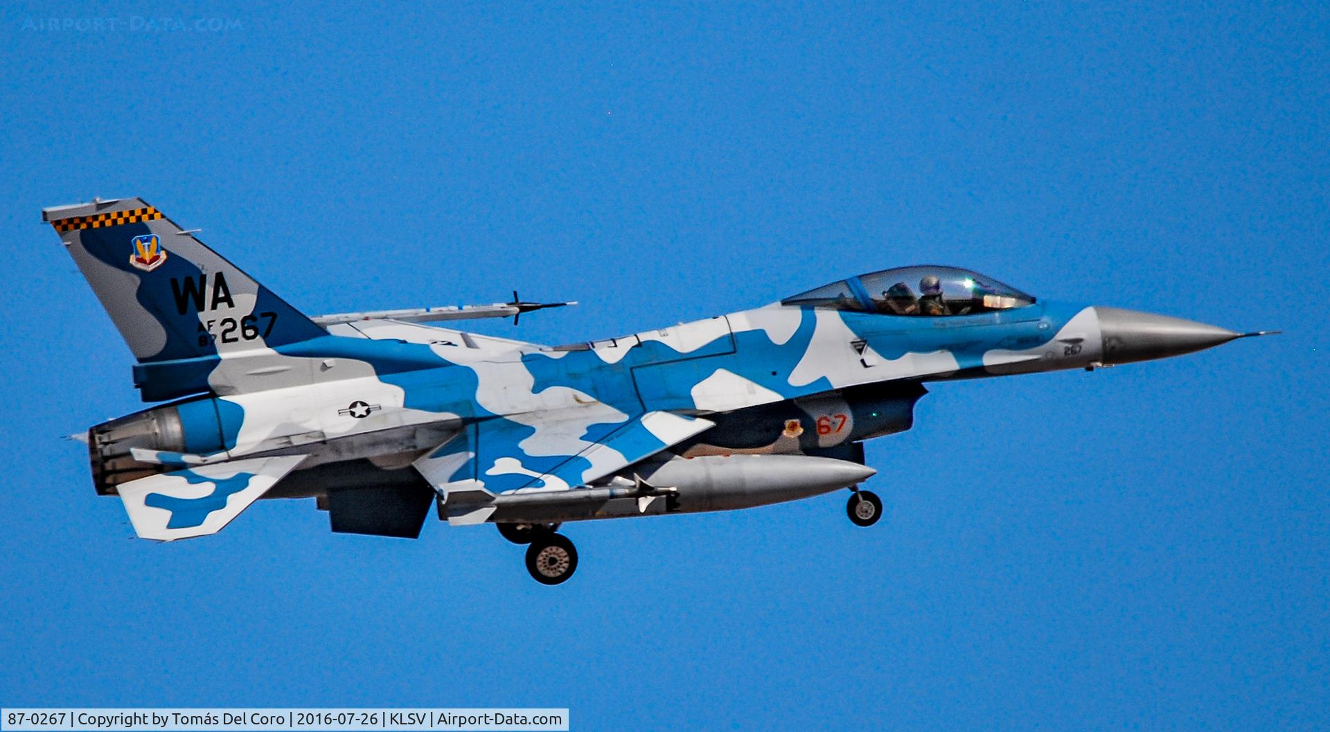 87-0267, General Dynamics F-16C Fighting Falcon C/N 5C-528, F-16C 87-0267 64th Aggressor Squadron (64 AGRS) - Red Flag 16-3 Las Vegas - Nellis AFB (LSV / KLSV) TDelCoro July 26, 2016