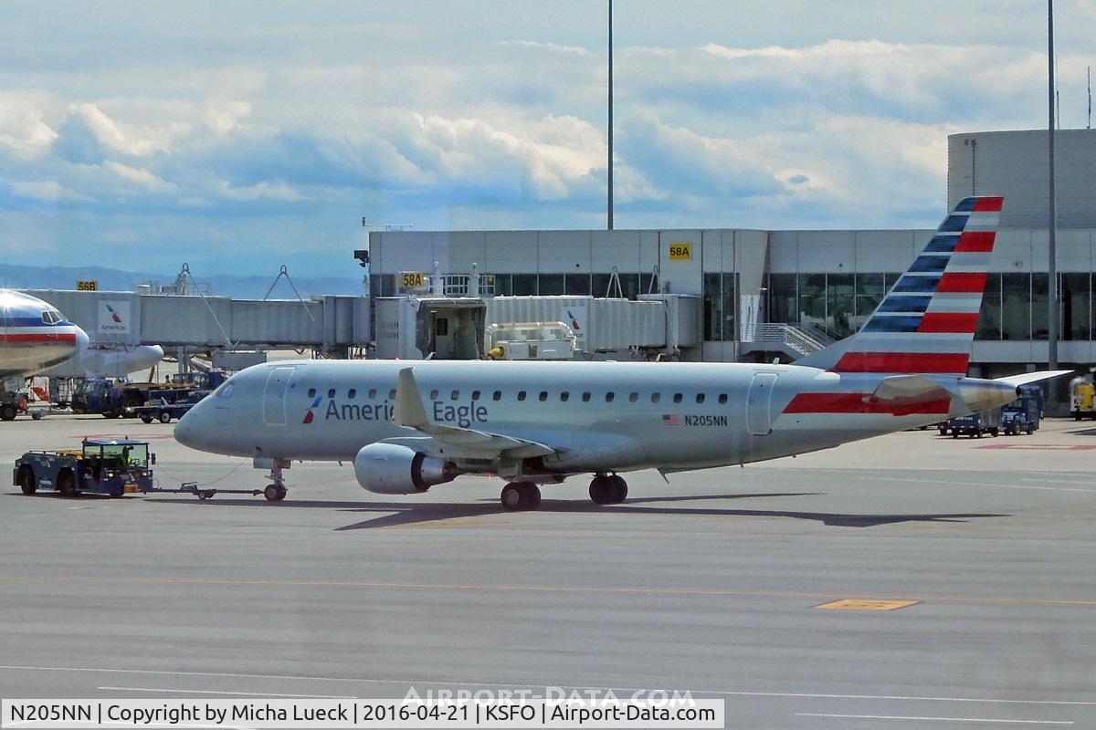 N205NN, 2015 Embraer 175LR (ERJ-170-200LR) C/N 17000481, At SFO