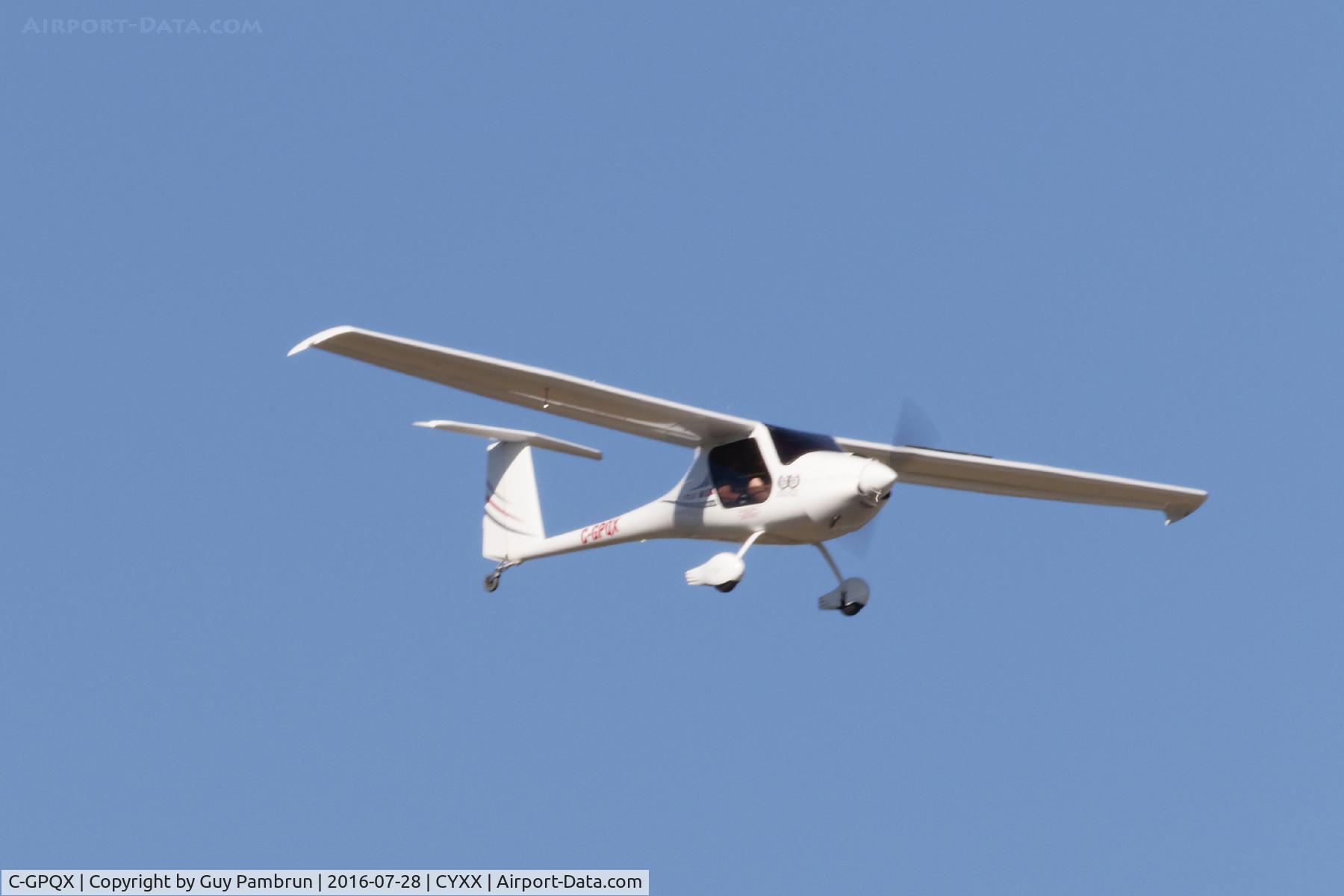 C-GPQX, 2012 Pipistrel Virus SW C/N 449, Landing..... Lousy shot but will do until I get another chance at it.