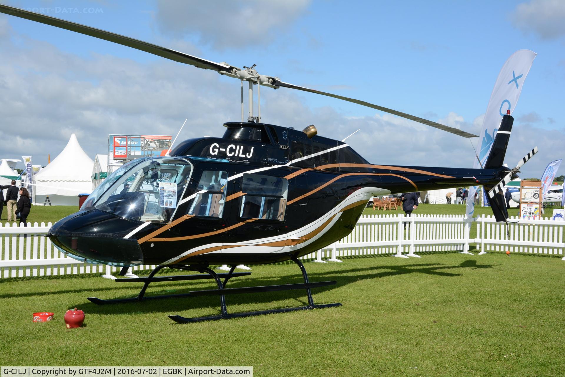 G-CILJ, 1973 Bell 206B JetRanger III C/N 1153, G-CILJ at AeroExpo Sywell 2.7.16