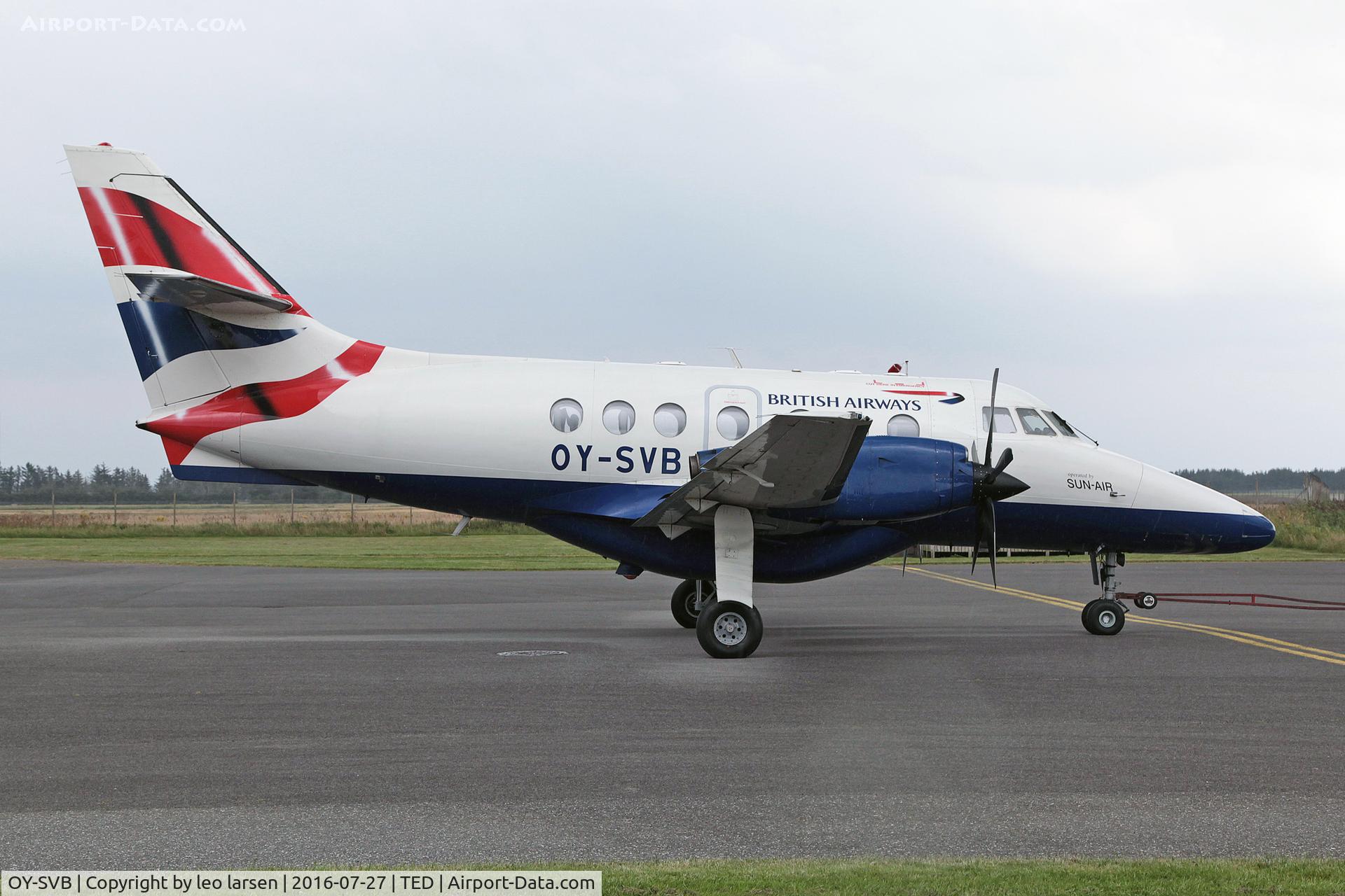 OY-SVB, 1997 British Aerospace BAe-3202 Jetstream 32 C/N 985, Thisted TED 27.8.16