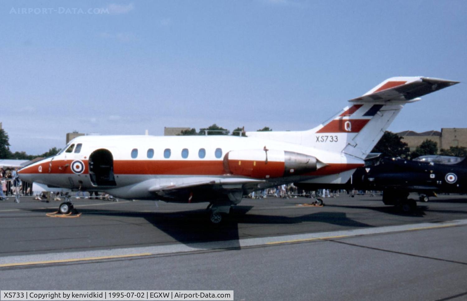XS733, 1966 Hawker Siddeley HS.125 Dominie T.1 C/N 25059, Airshow 1995