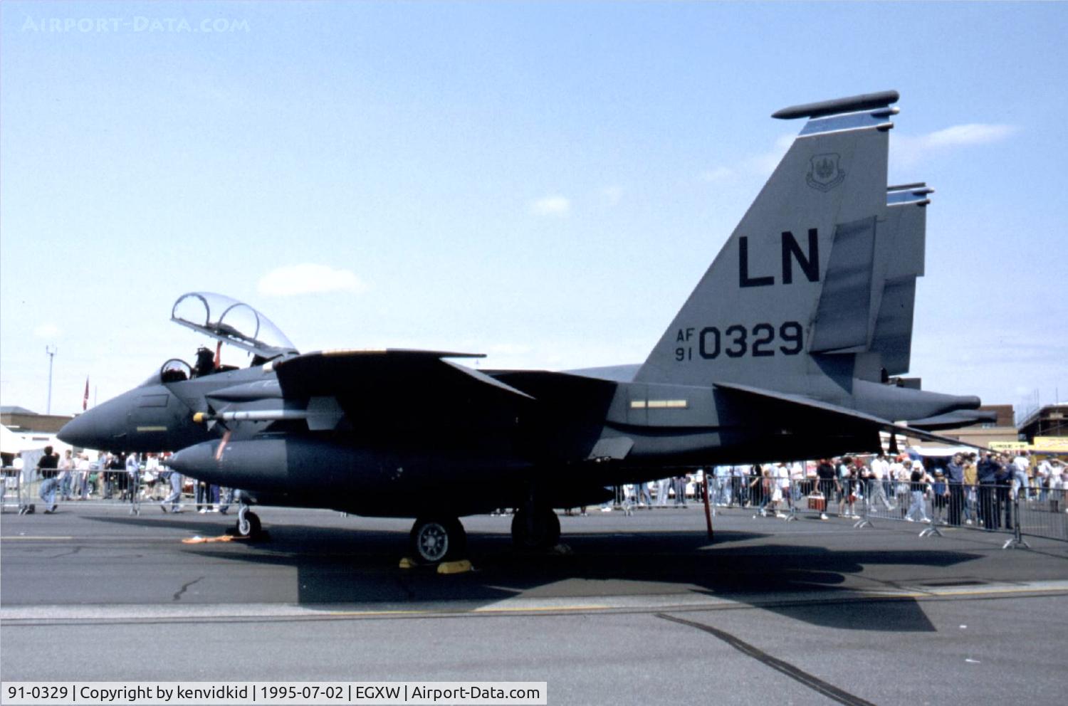 91-0329, 1991 McDonnell Douglas F-15E Strike Eagle C/N 1236/E194, Airshow 1995
