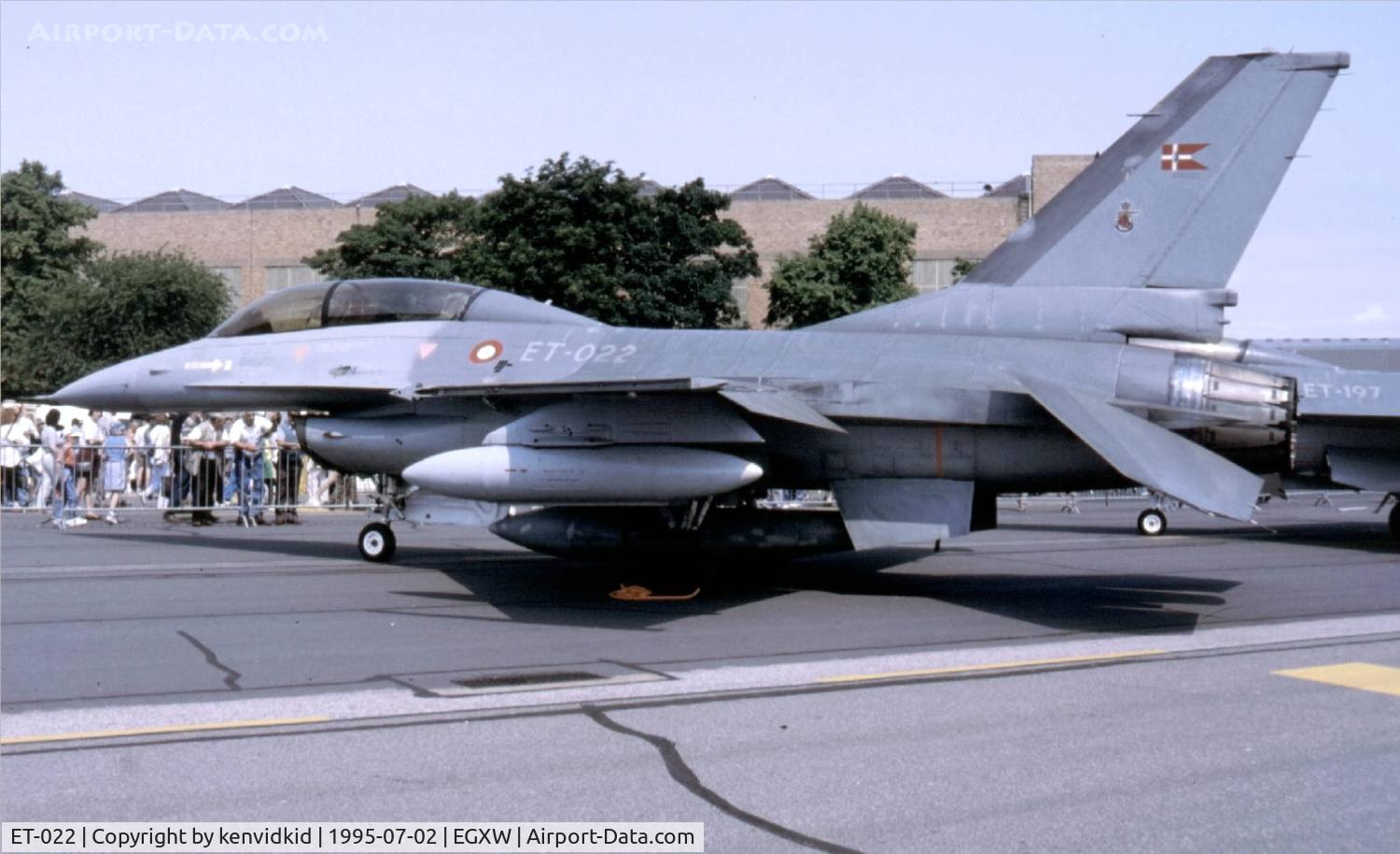 ET-022, 1987 General Dynamics F-16BM Fighting Falcon C/N 6G-16, Airshow 1995