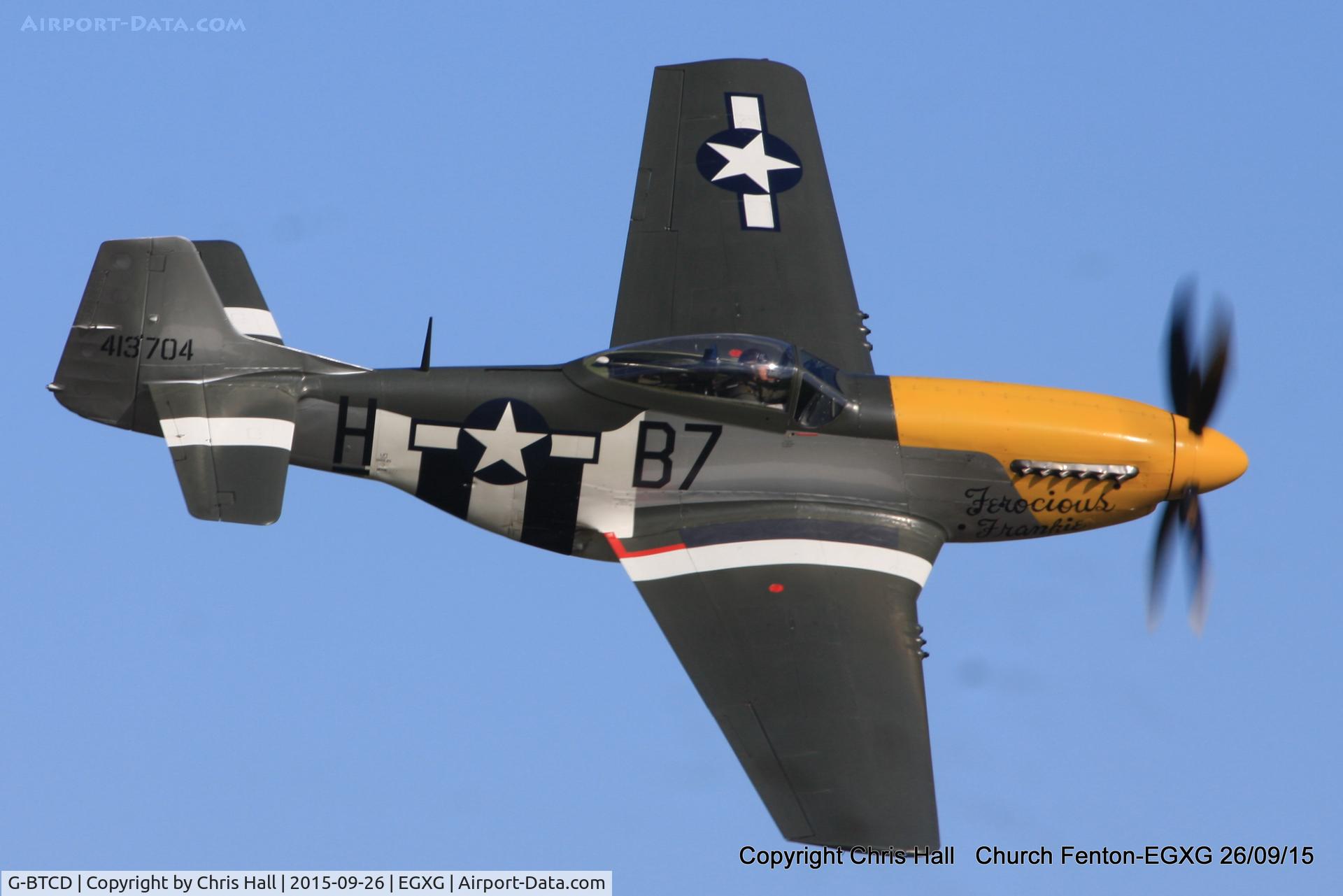 G-BTCD, 1944 North American P-51D Mustang C/N 122-39608, at the Yorkshire Airshow