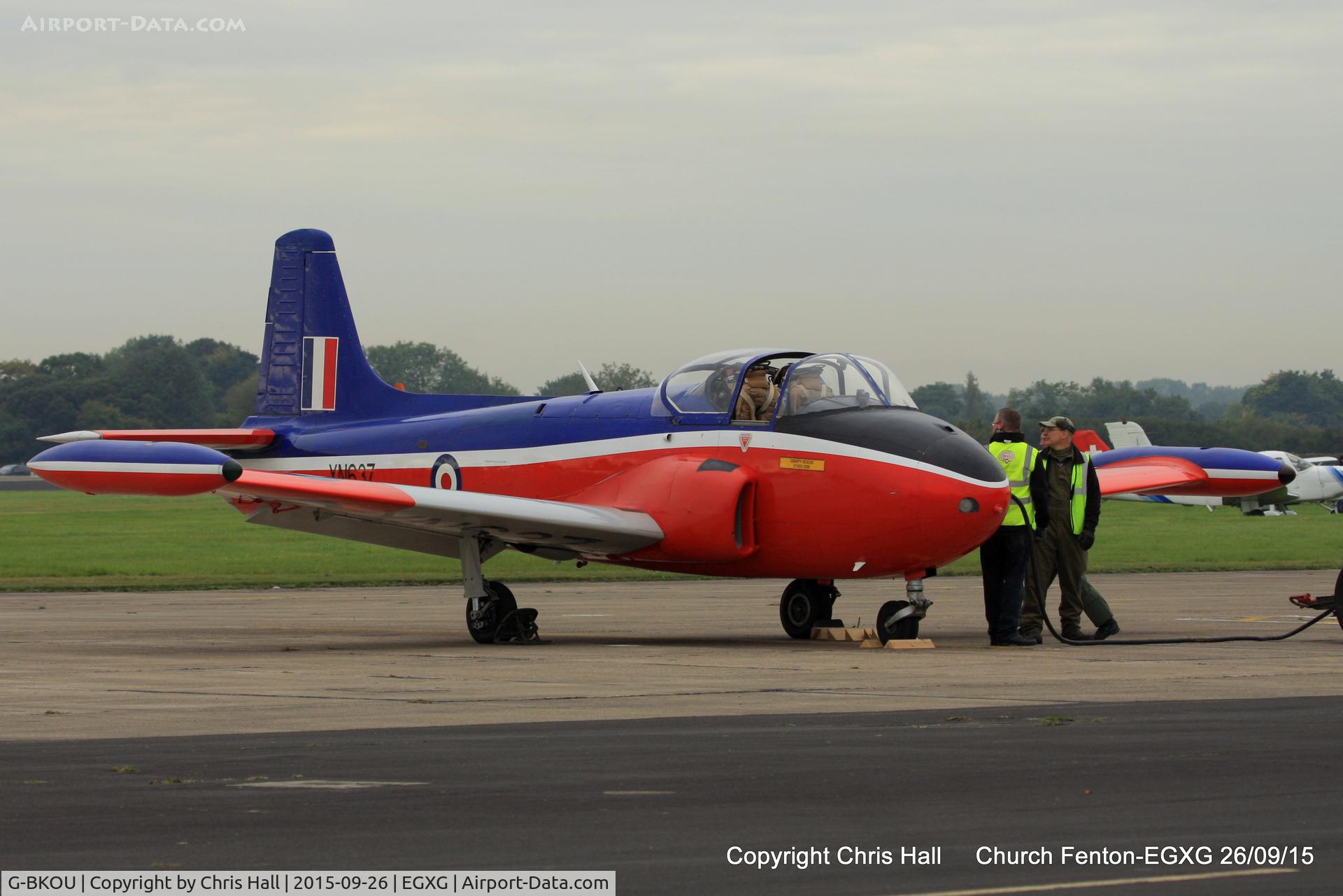 G-BKOU, 1961 Hunting P-84 Jet Provost T.3 C/N PAC/W/13901, at the Yorkshire Airshow