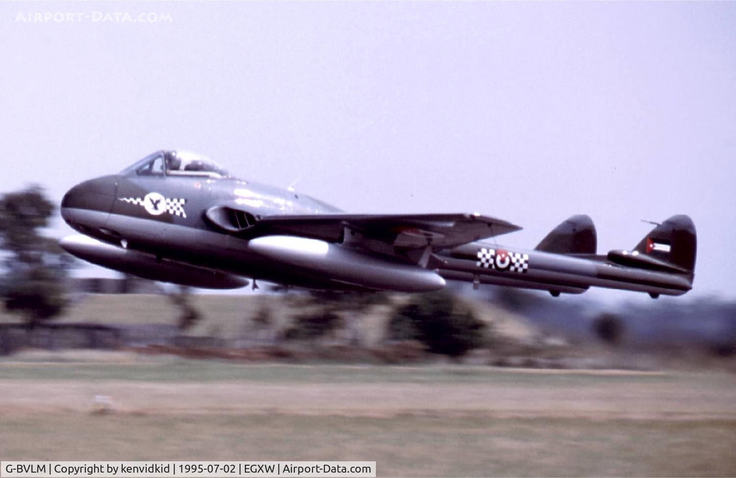 G-BVLM, 1958 De Havilland (F+W Emmen) Vampire T.55 (DH-115) C/N 976, Airshow 1995
