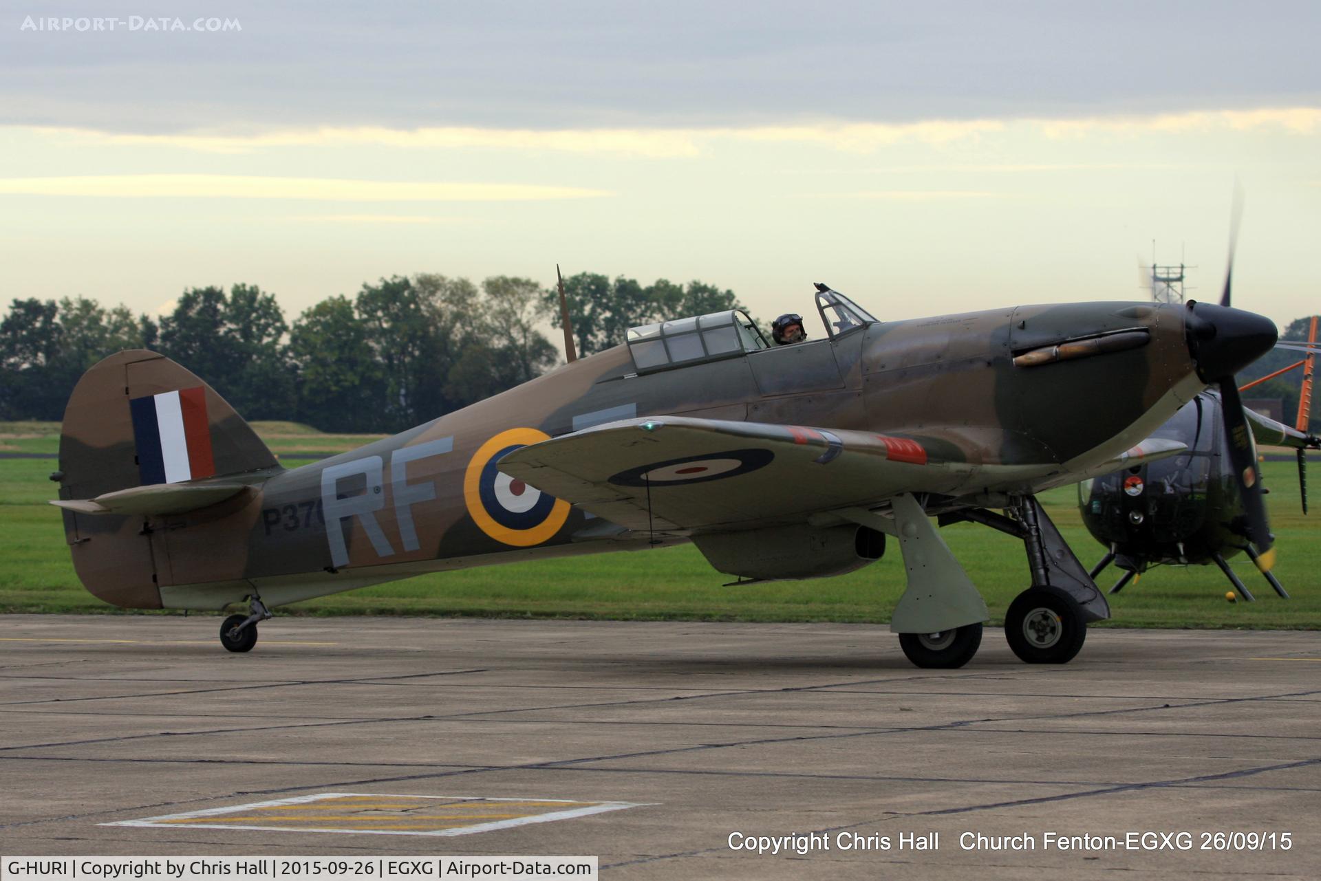 G-HURI, 1942 Hawker (CCF) Hurricane Mk12A C/N 72036, at the Yorkshire Airshow
