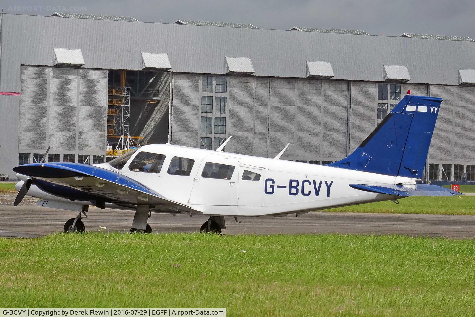 G-BCVY, 1974 Piper PA-34-200T Seneca II C/N 34-7570022, Resident Seneca II, Topex Ltd, previously N32447, seen parked up.