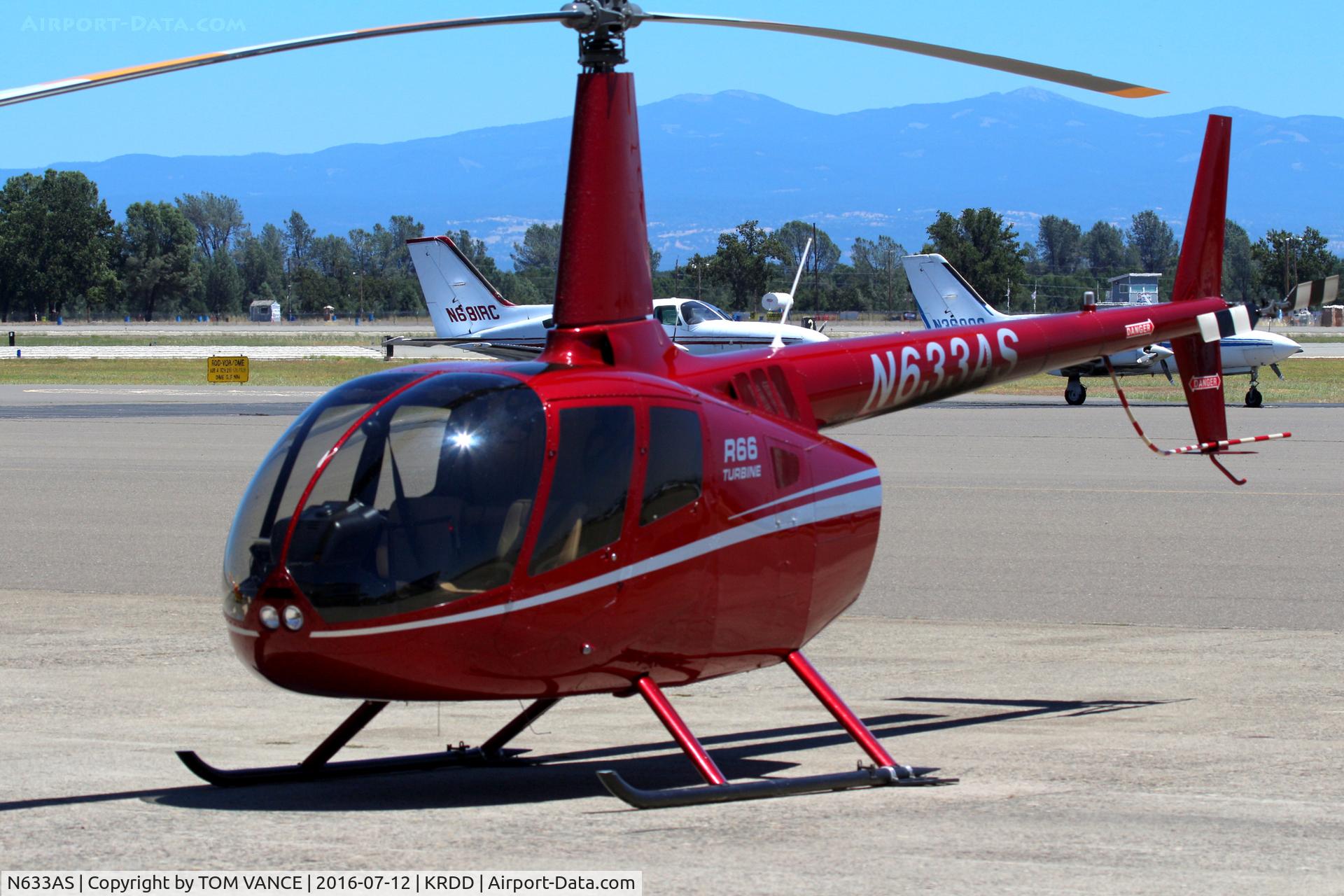 N633AS, 2010 Robinson R66 Turbine C/N 0007, Newer Air Shasta R-66 on the ramp.