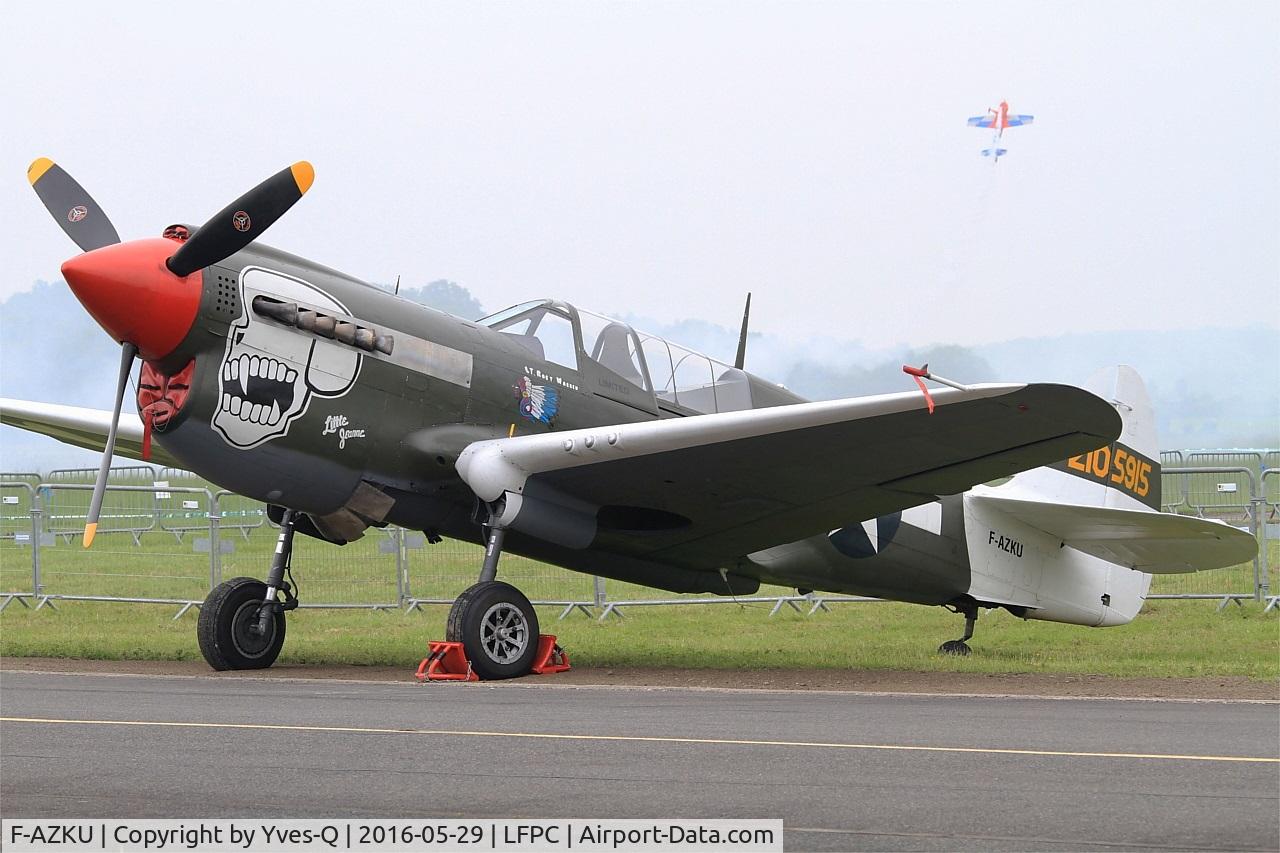 F-AZKU, 1942 Curtiss P-40N Warhawk C/N 29677, Curtiss P-40N Warhawk, Static display, Creil Air Base 110(LFPC-CSF) Open day 2016