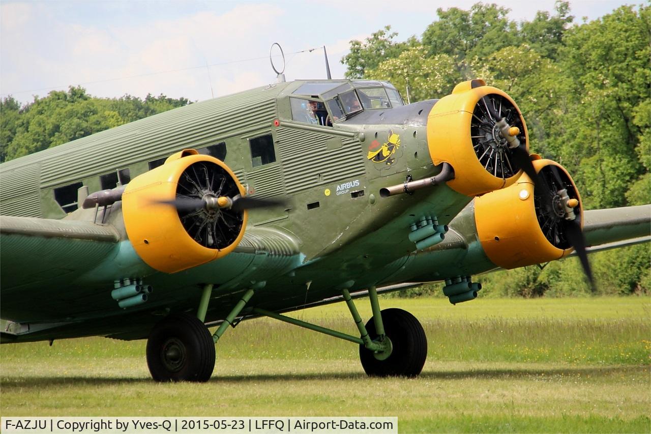 F-AZJU, 1952 Junkers (CASA) 352L (Ju-52) C/N 103, Junkers (CASA) 352L (Ju-52), Taxiing to parking area, La Ferté-Alais airfield (LFFQ) Airshow 2015