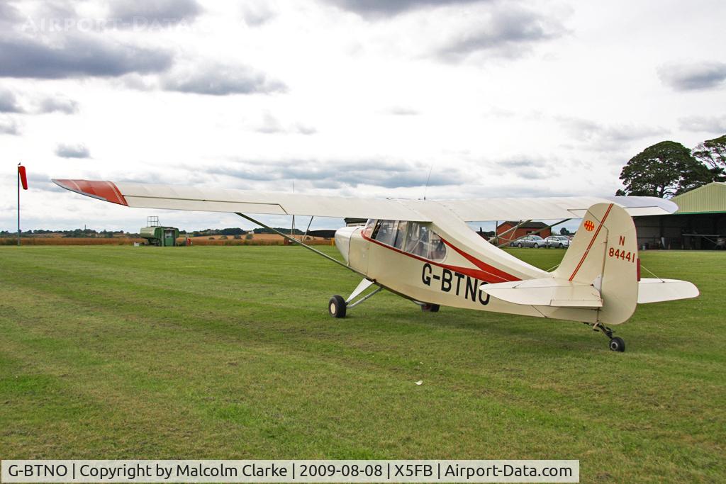 G-BTNO, 1946 Aeronca 7AC Champion C/N 7AC-3132, Aeronca 7AC, Fishburn Airfield, August 8th 2009.