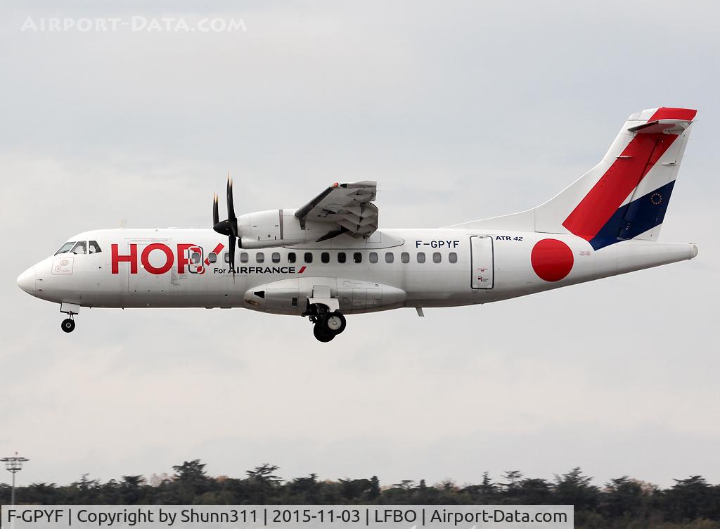 F-GPYF, 1995 ATR 42-500 C/N 495, Landing rwy 14L