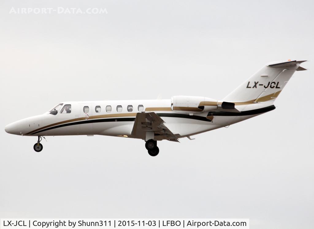 LX-JCL, 2002 Cessna 525A CitationJet CJ2 C/N 525A-0082, Landing rwy 14L