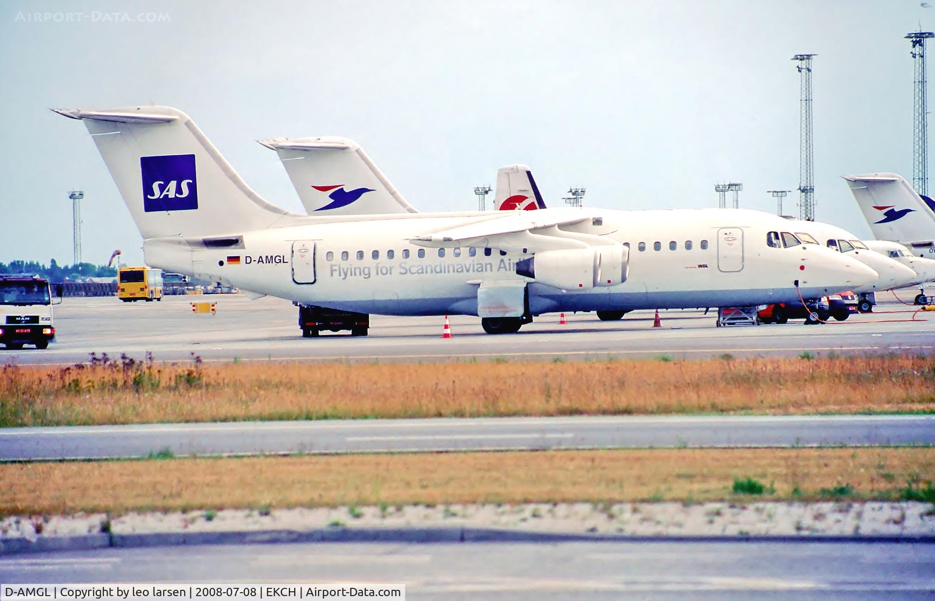 D-AMGL, 1986 British Aerospace BAe.146-200 C/N E2055, Copenhagen 8.7.08