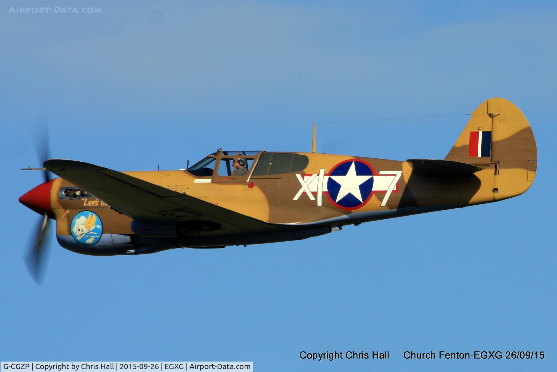 G-CGZP, 1942 Curtiss P-40F Warhawk C/N 19503, at the Yorkshire Airshow