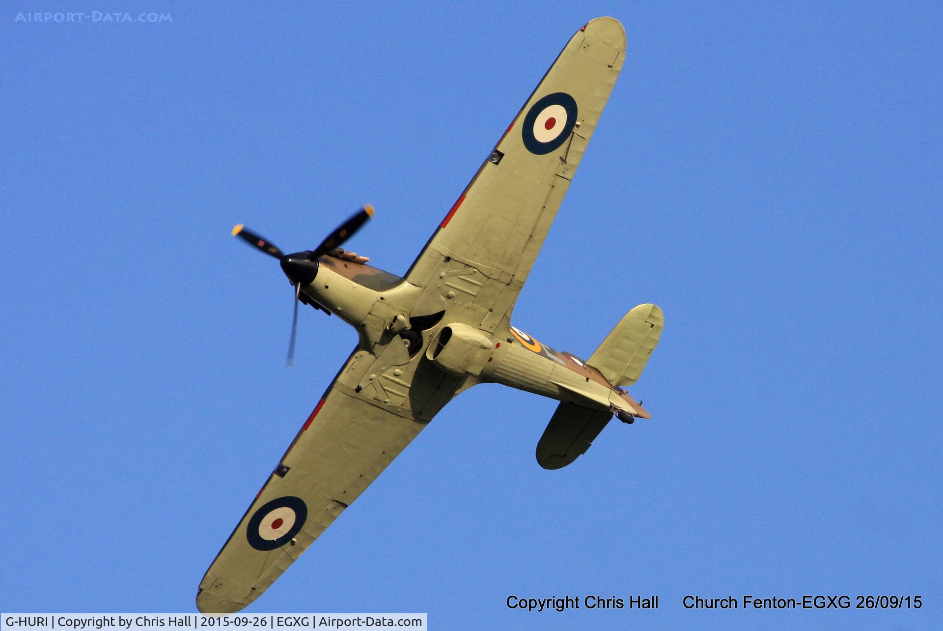 G-HURI, 1942 Hawker (CCF) Hurricane Mk12A C/N 72036, at the Yorkshire Airshow