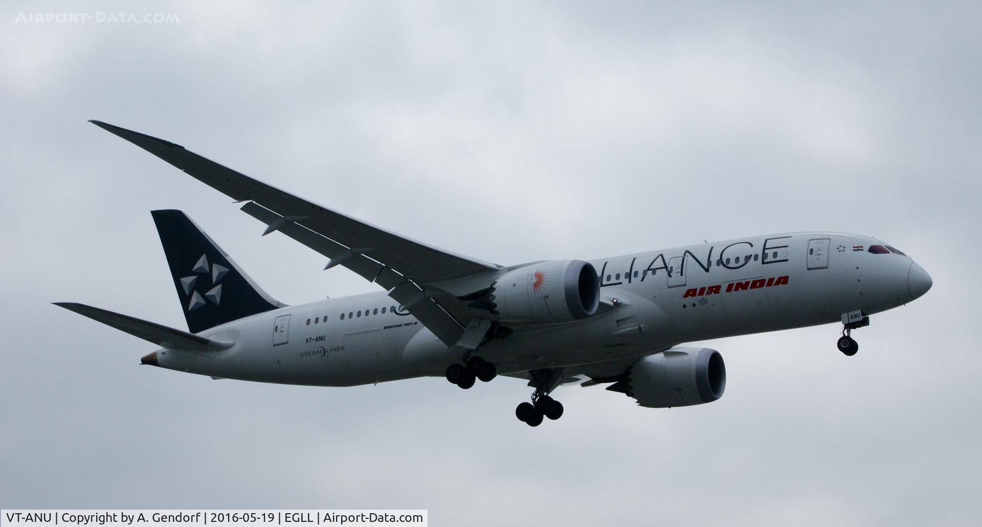 VT-ANU, 2014 Boeing 787-8 Dreamliner Dreamliner C/N 36292, Air India (Star Alliance cs.), seen here landing at London Heathrow(EGLL)