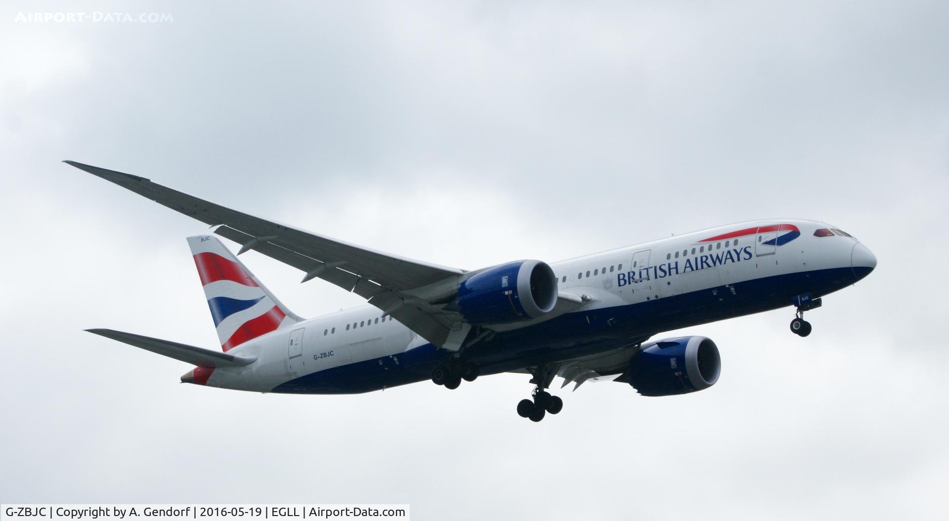 G-ZBJC, 2013 Boeing 787-8 Dreamliner C/N 38611, British Airways, is here landing at London Heathrow(EGLL)