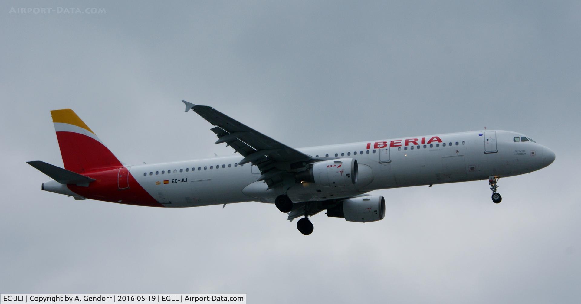 EC-JLI, 2005 Airbus A321-211 C/N 2563, Iberia, seen here on short finals at London Heathrow(EGLL)