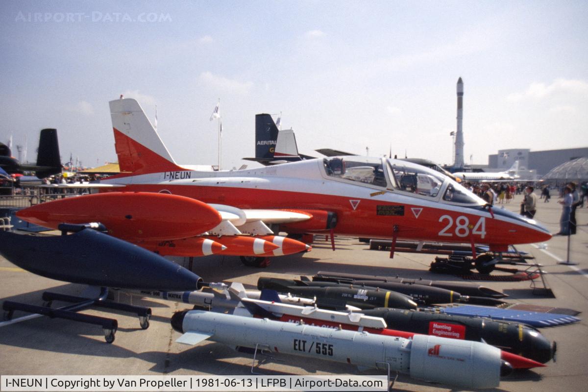 I-NEUN, Aermacchi MB-339A C/N 6602/009/AA005, Aermacchi MB-339A Shown at Le Bourget 1981