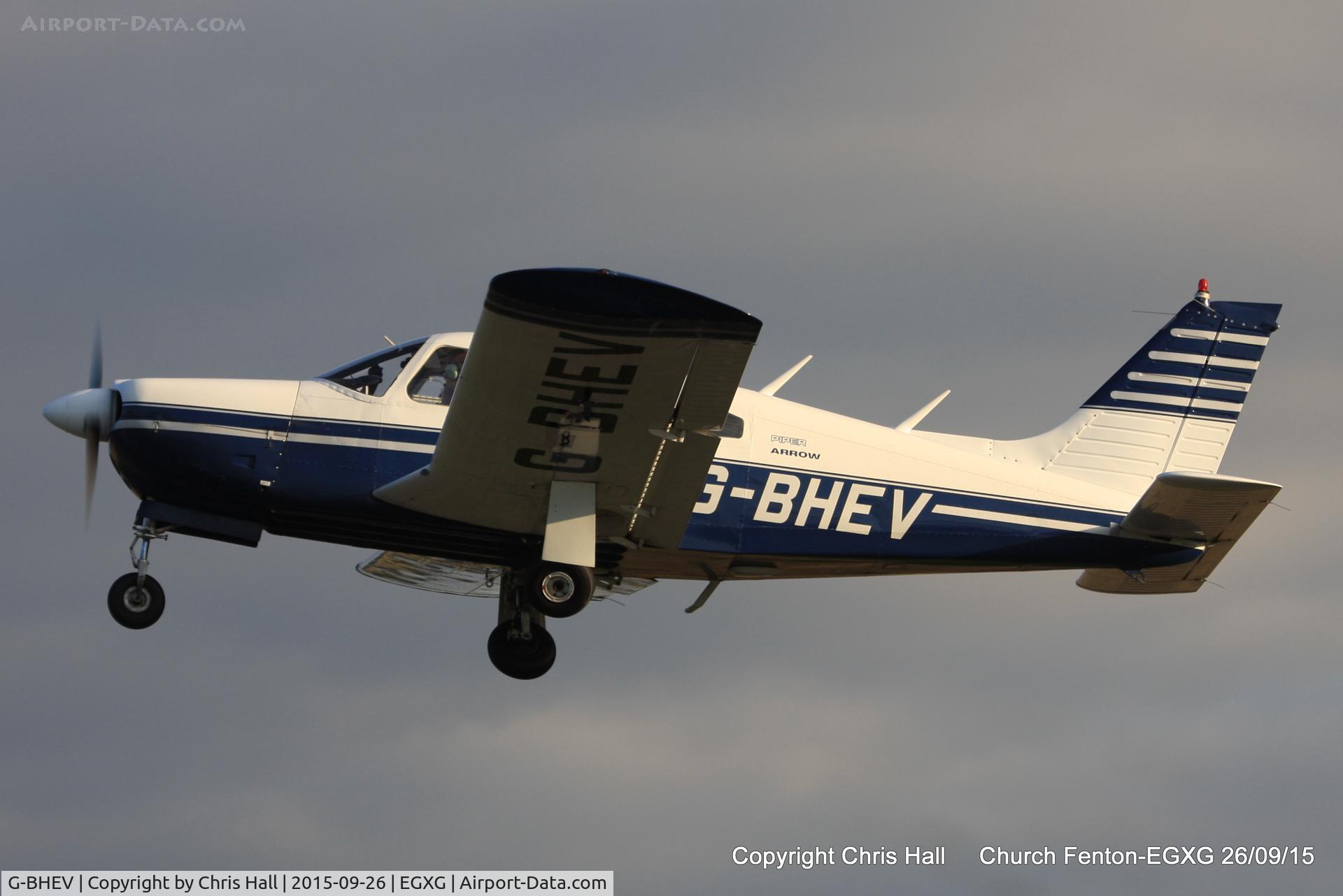 G-BHEV, 1974 Piper PA-28R-200-2 Cherokee Arrow II C/N 28R-7435159, at the Yorkshire Airshow
