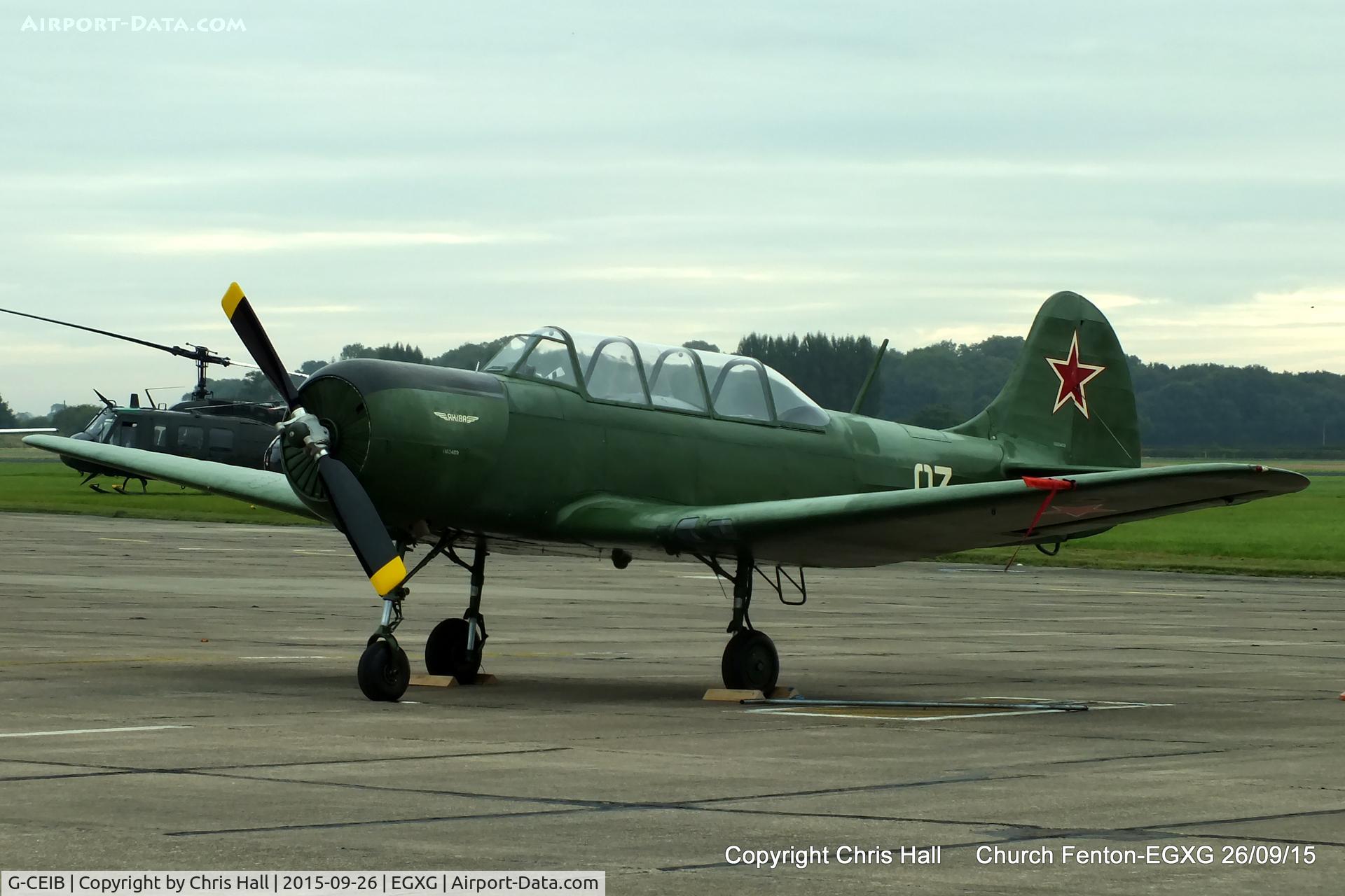 G-CEIB, 1958 Yakovlev Yak-18A C/N 1160403, at the Yorkshire Airshow