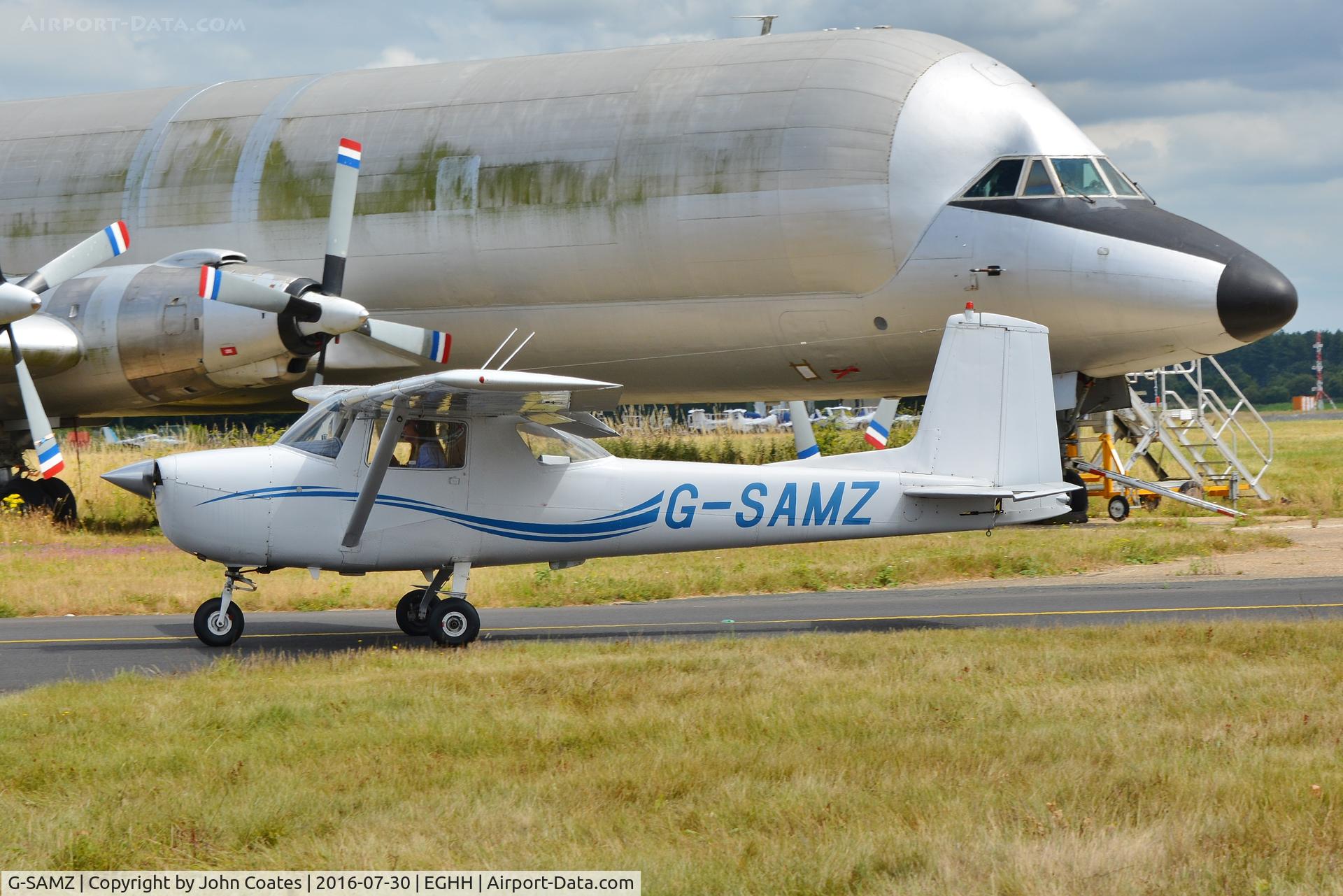 G-SAMZ, 1964 Cessna 150D C/N 150-60536, Dwarfed by the Guppy