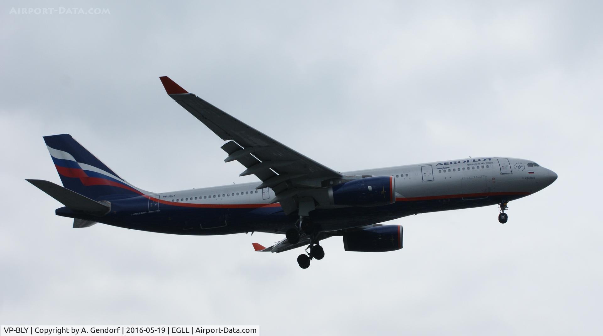 VP-BLY, 2008 Airbus A330-243 C/N 973, Aeroflot, seen here approaching RWY 27R at London Heathrow(EGLL)