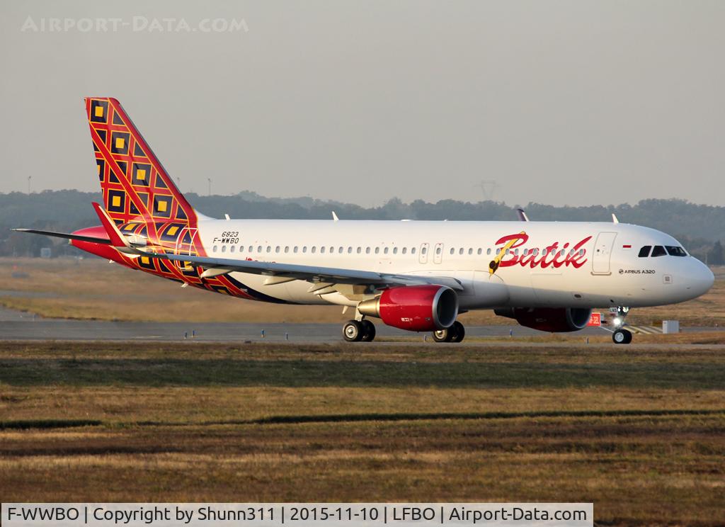 F-WWBO, 2015 Airbus A320-214 C/N 6823, C/n 6823 - To be PK-LAS