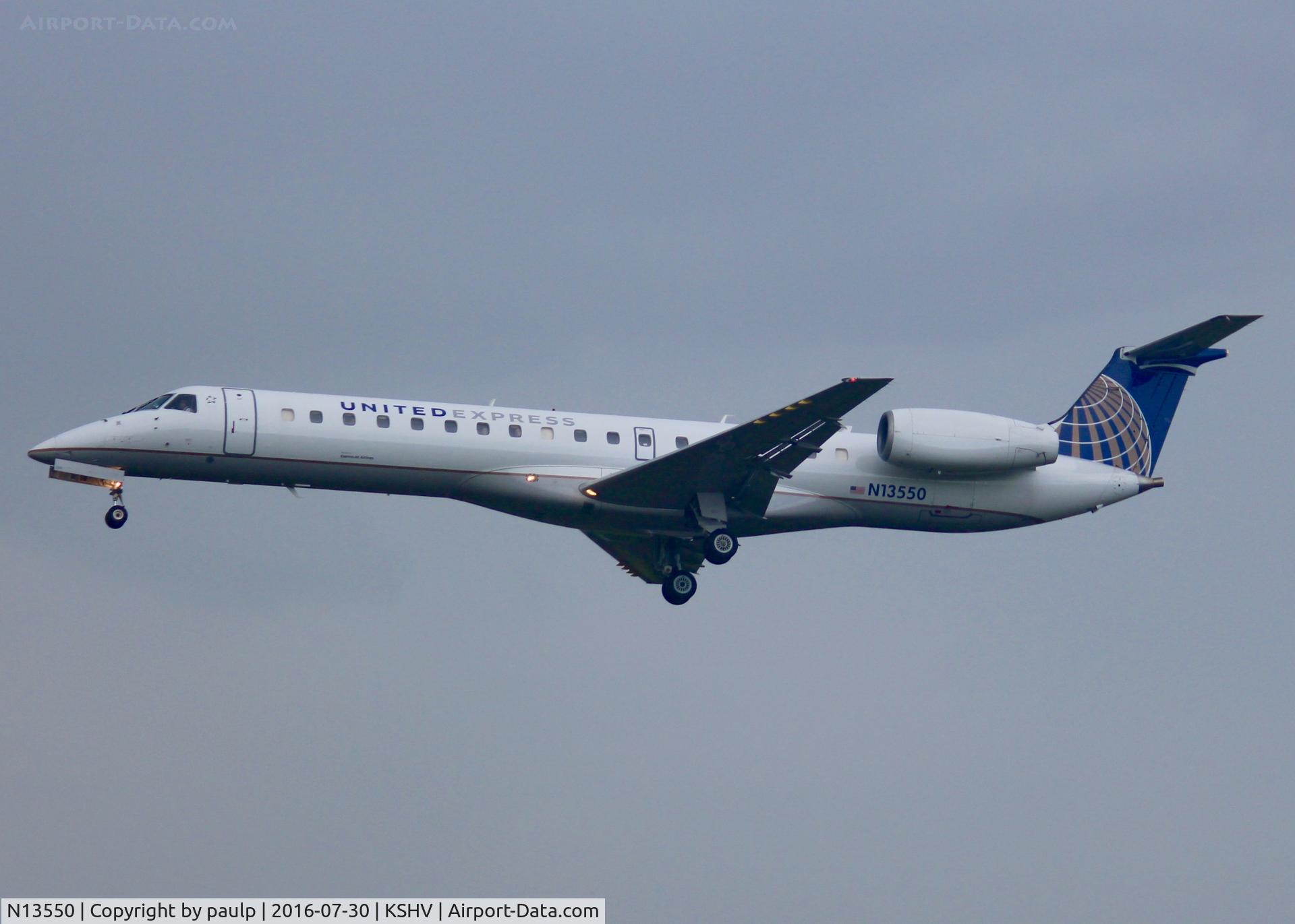 N13550, 2002 Embraer ERJ-145LR (EMB-145LR) C/N 145575, At Shreveport Regional.