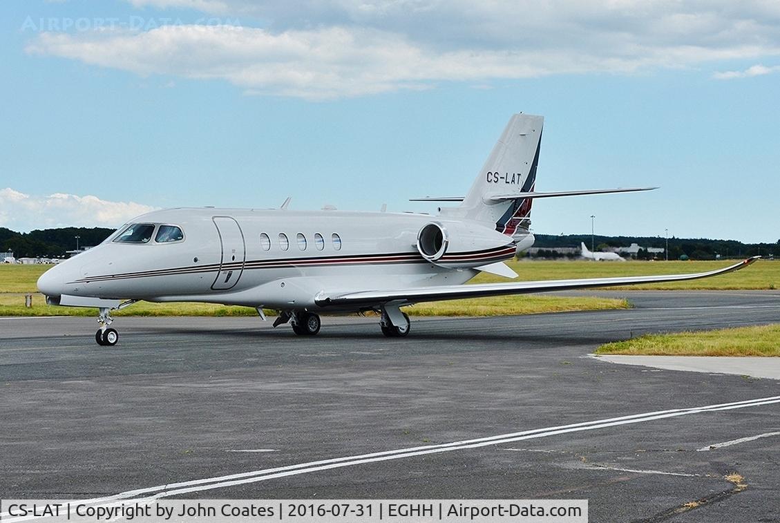 CS-LAT, 2016 Cessna 680A Citation Latitude C/N 680A-0027, Taxiing in on arrival from Inverness