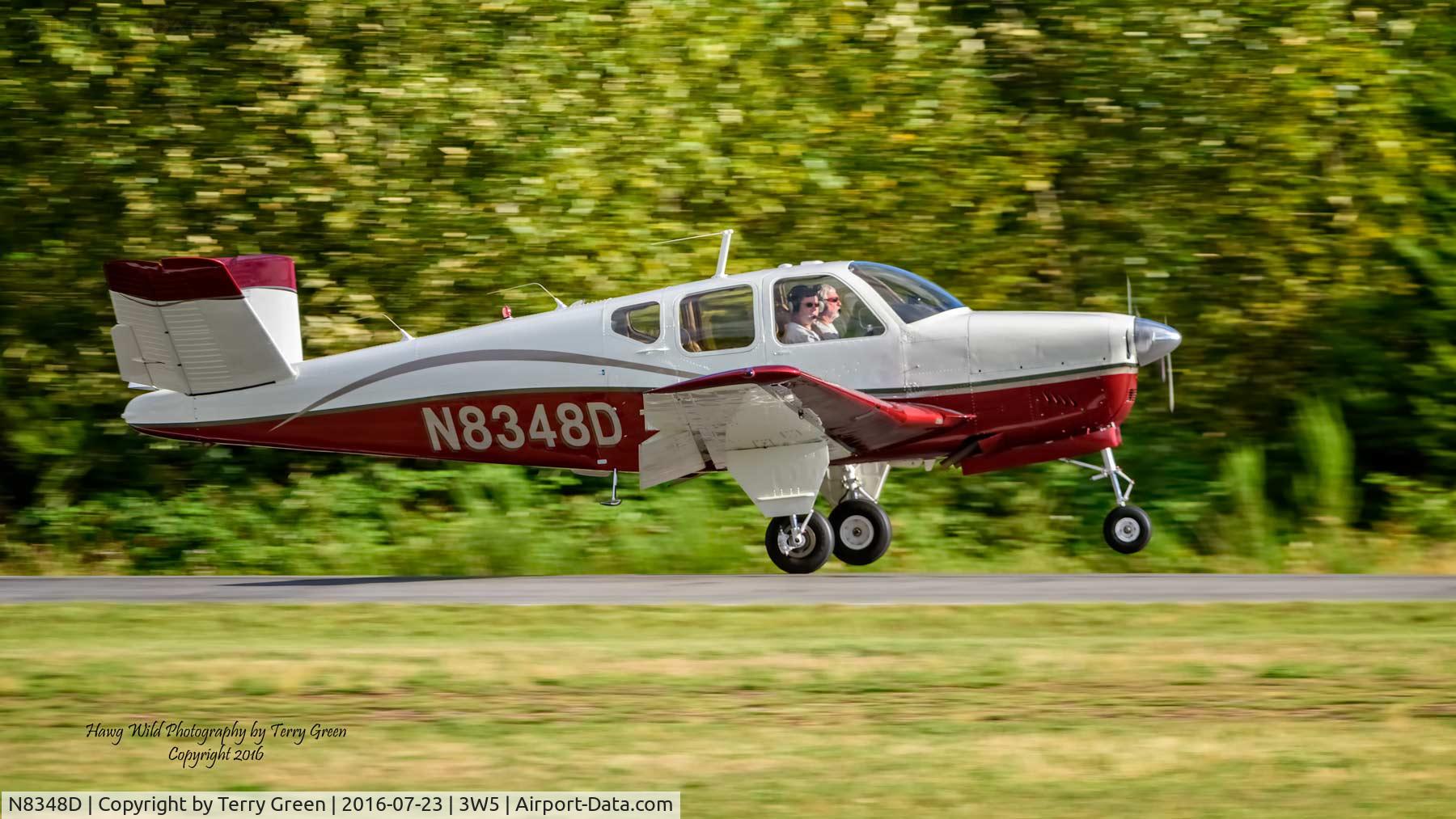 N8348D, 1958 Beech J35 Bonanza C/N D-5461, 2016 North Cascades Vintage Aircraft Museum Fly-In, Concrete Washington